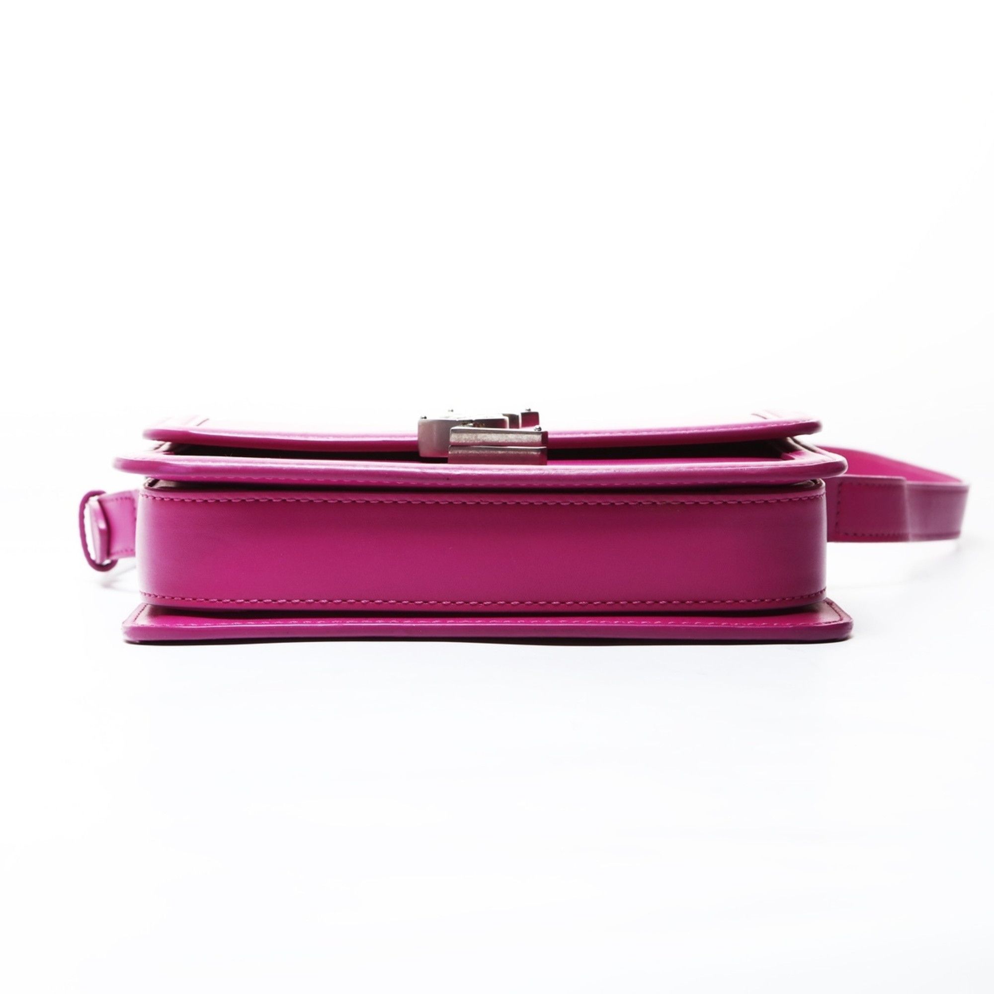 Yves Saint Laurent Yves Saint Laurent Solferino Small Satchel Bag with YSL Logo and Silver Hardware, Pink, WS26509 Size ONE SIZE - 8 Thumbnail