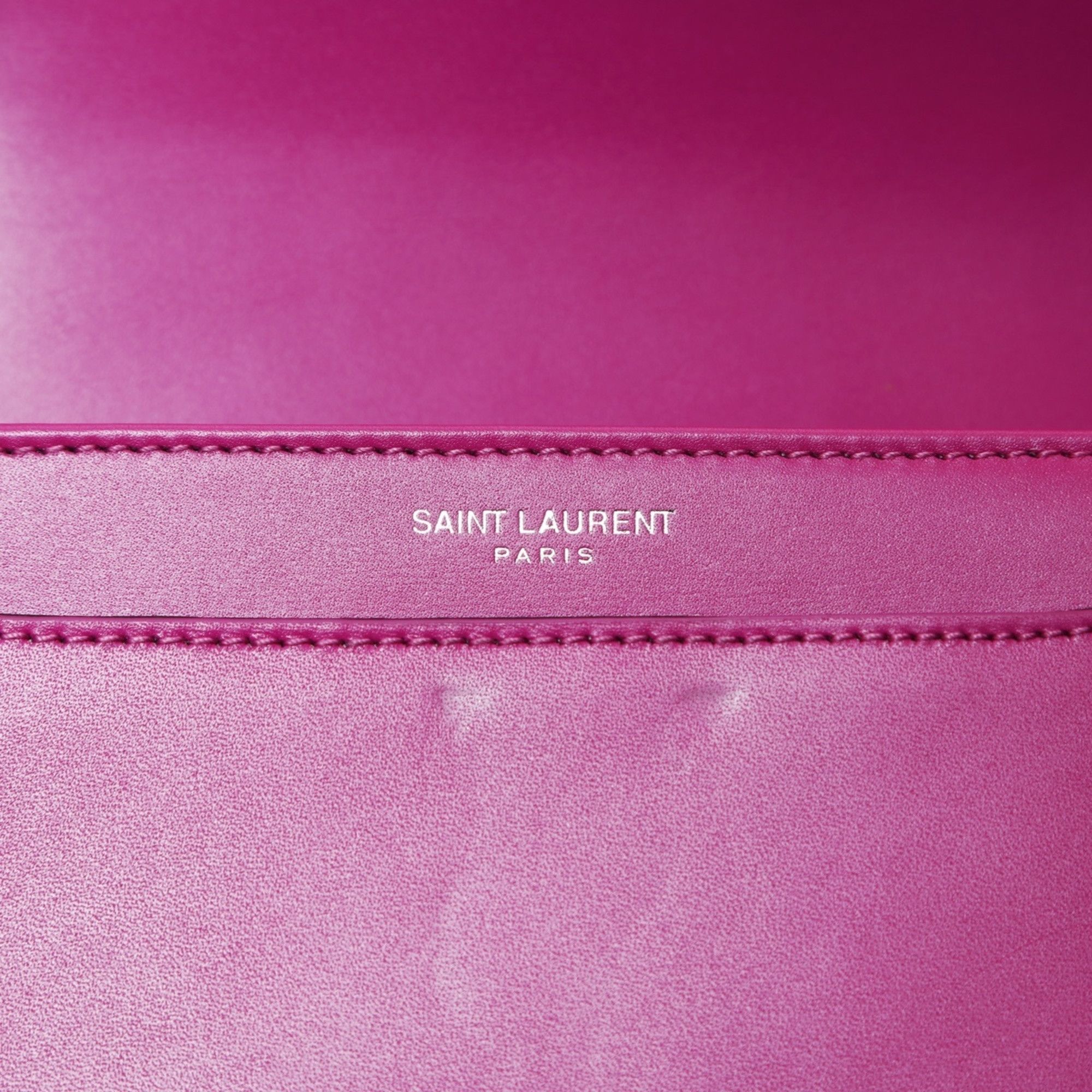 Yves Saint Laurent Yves Saint Laurent Solferino Small Satchel Bag with YSL Logo and Silver Hardware, Pink, WS26509 Size ONE SIZE - 11 Thumbnail