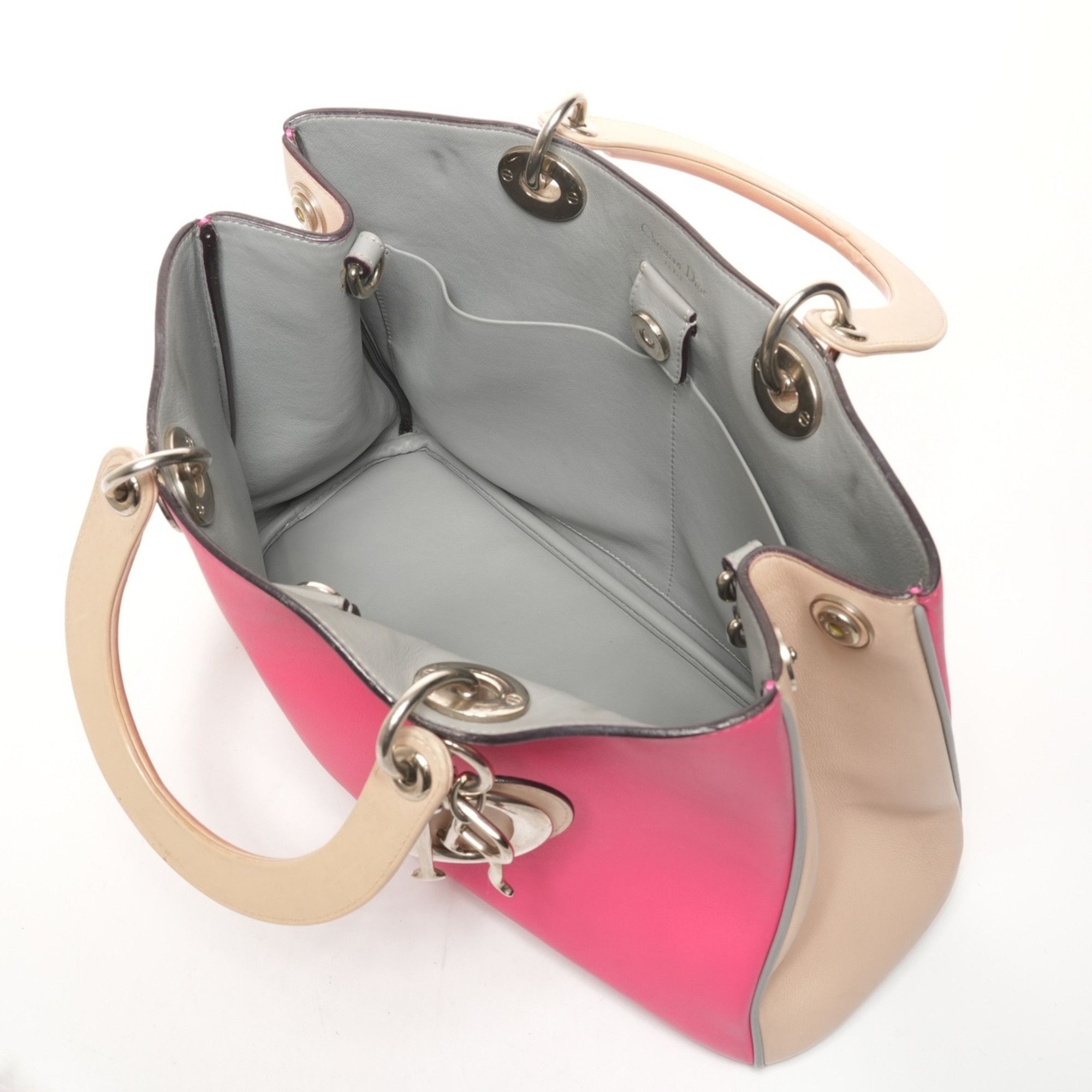 Dior Christian Dior Diorissimo Leather 2-Way Handbag, Pink, WS26120 Size ONE SIZE - 10 Thumbnail
