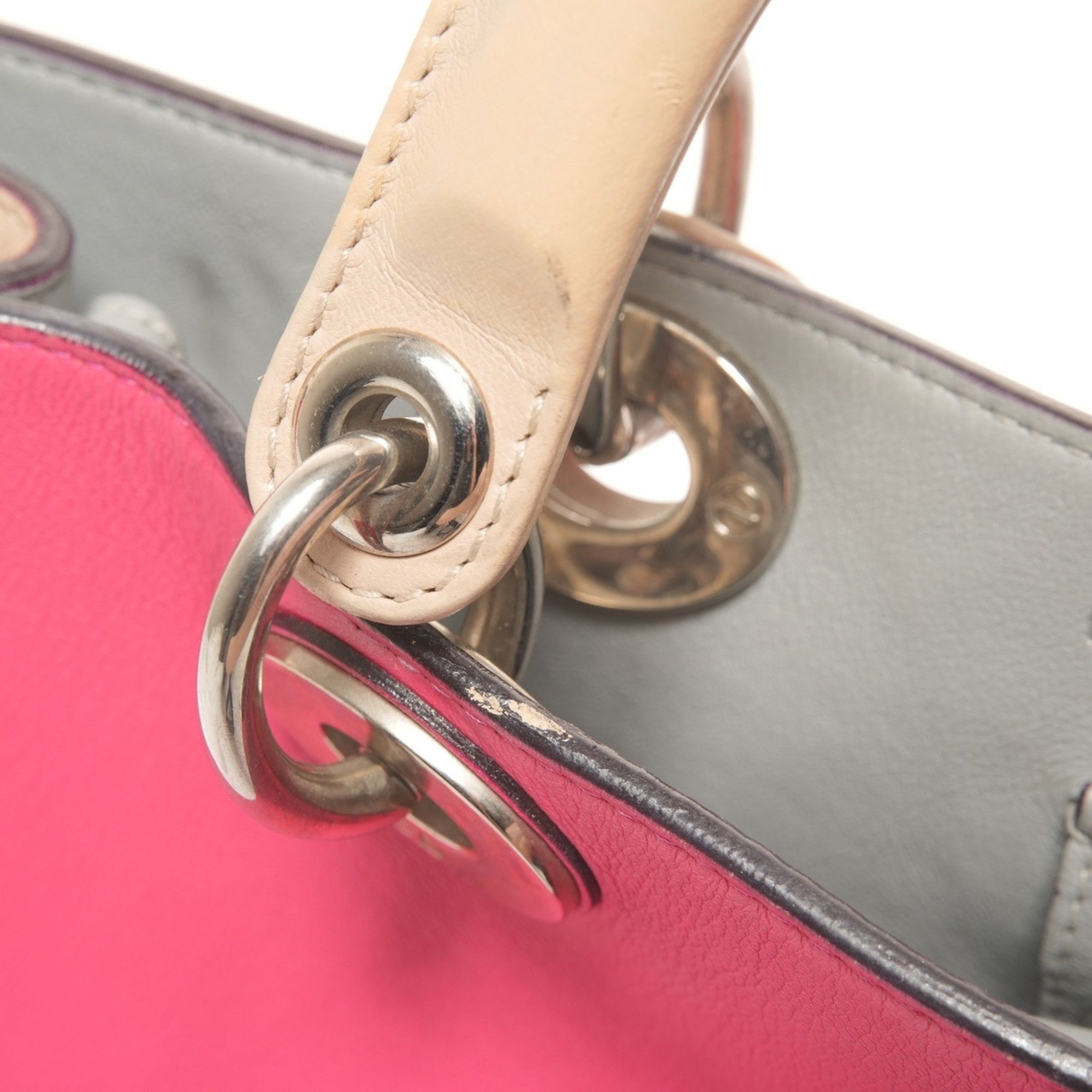 Dior Christian Dior Diorissimo Leather 2-Way Handbag, Pink, WS26120 Size ONE SIZE - 15 Thumbnail