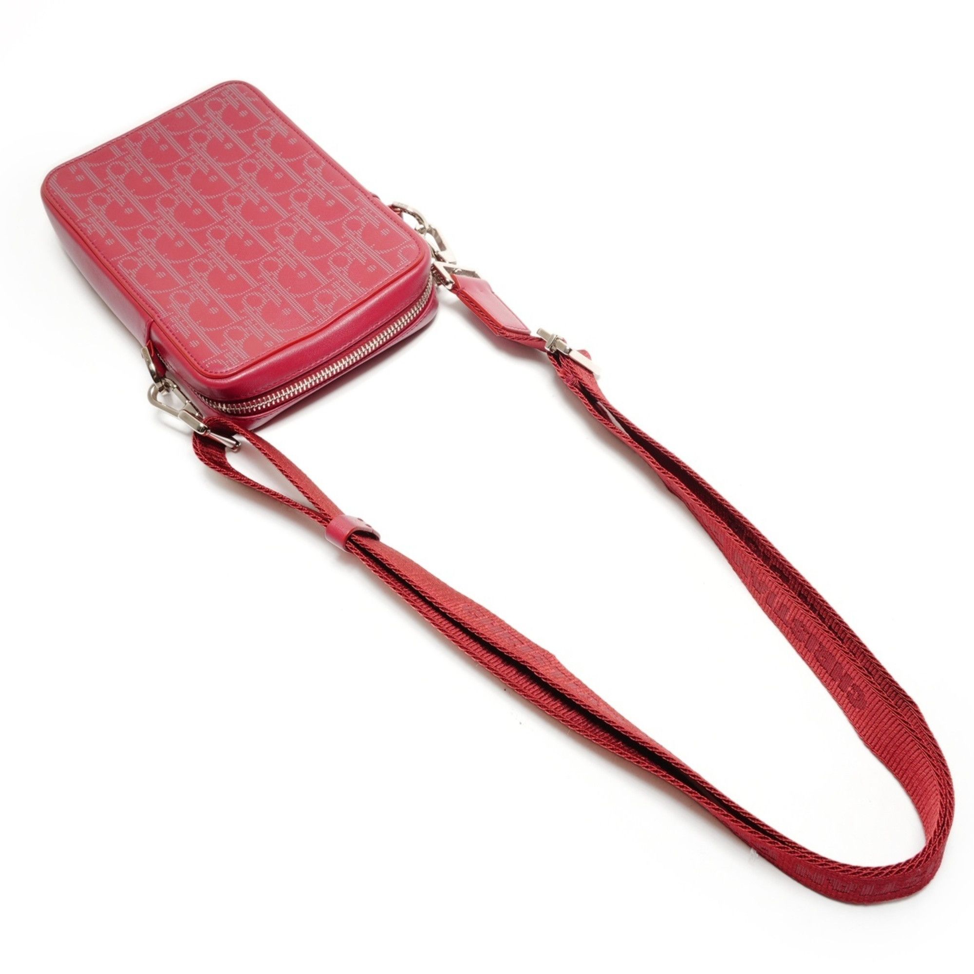 Dior Christian Dior Trotter Leather Oblique Shoulder Bag, Red, WS26460 Size ONE SIZE - 8 Thumbnail