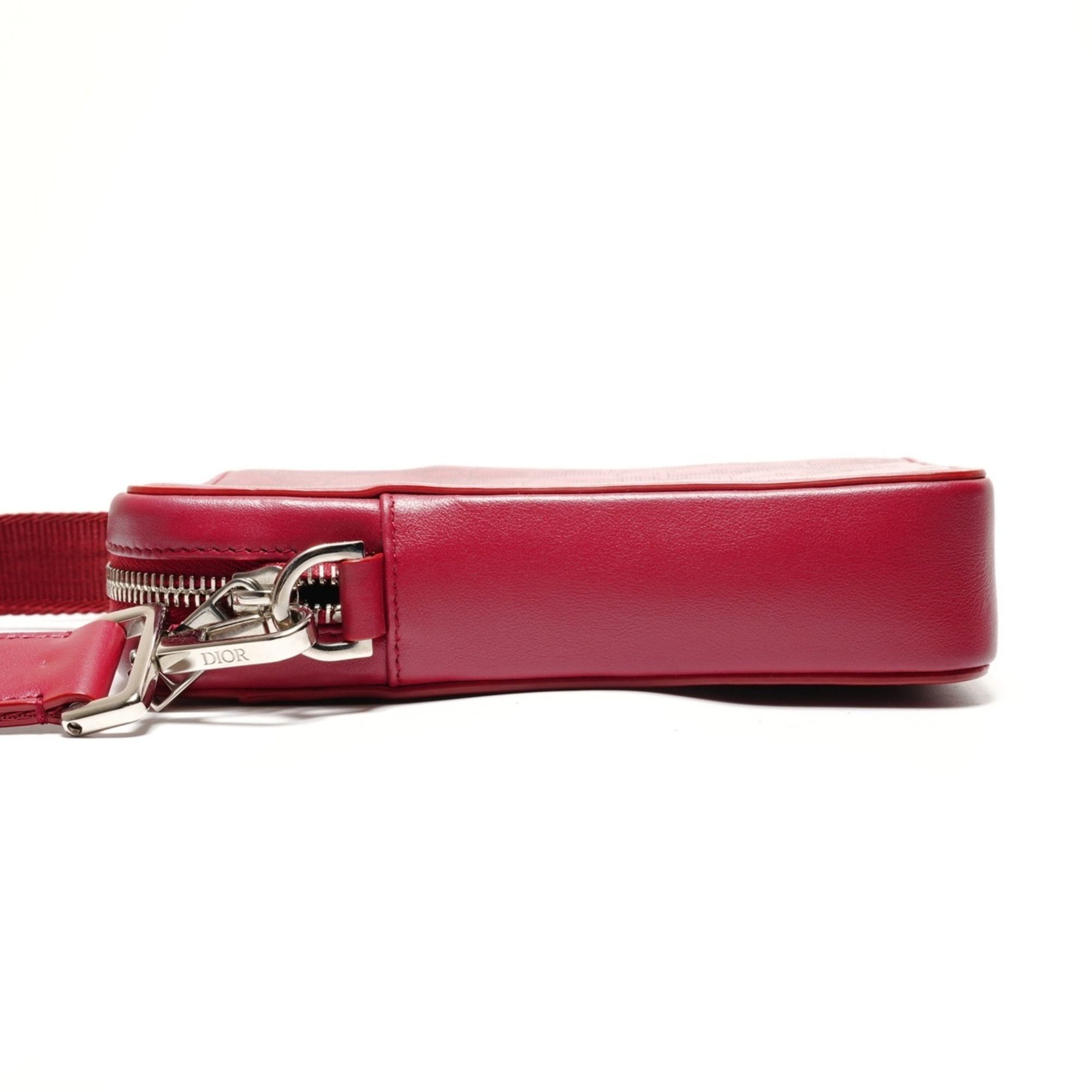 Dior Christian Dior Trotter Leather Oblique Shoulder Bag, Red, WS26460 Size ONE SIZE - 3 Thumbnail