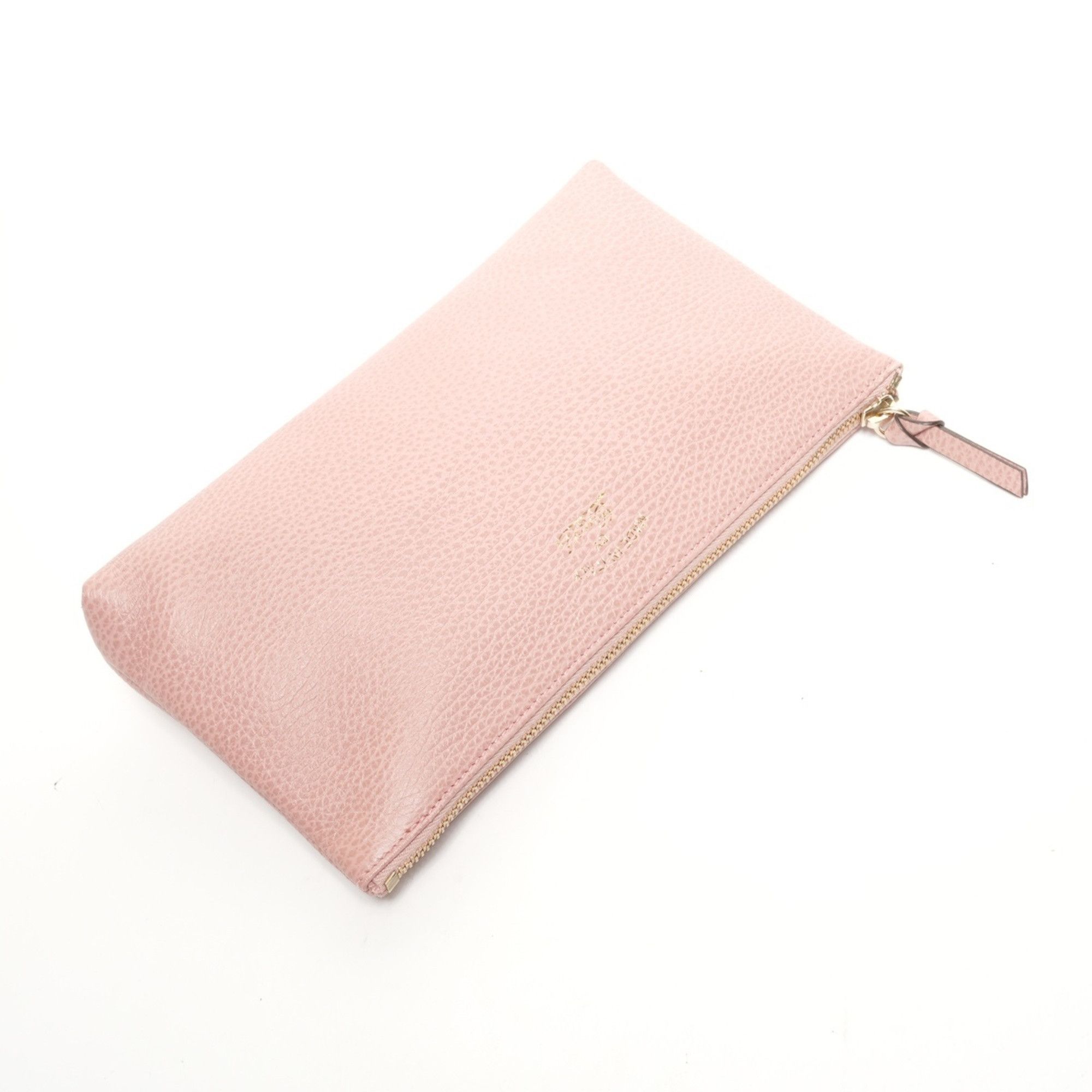 Gucci Gucci Leather Clutch Bag Pouch Pink WS26108 Size ONE SIZE - 8 Thumbnail