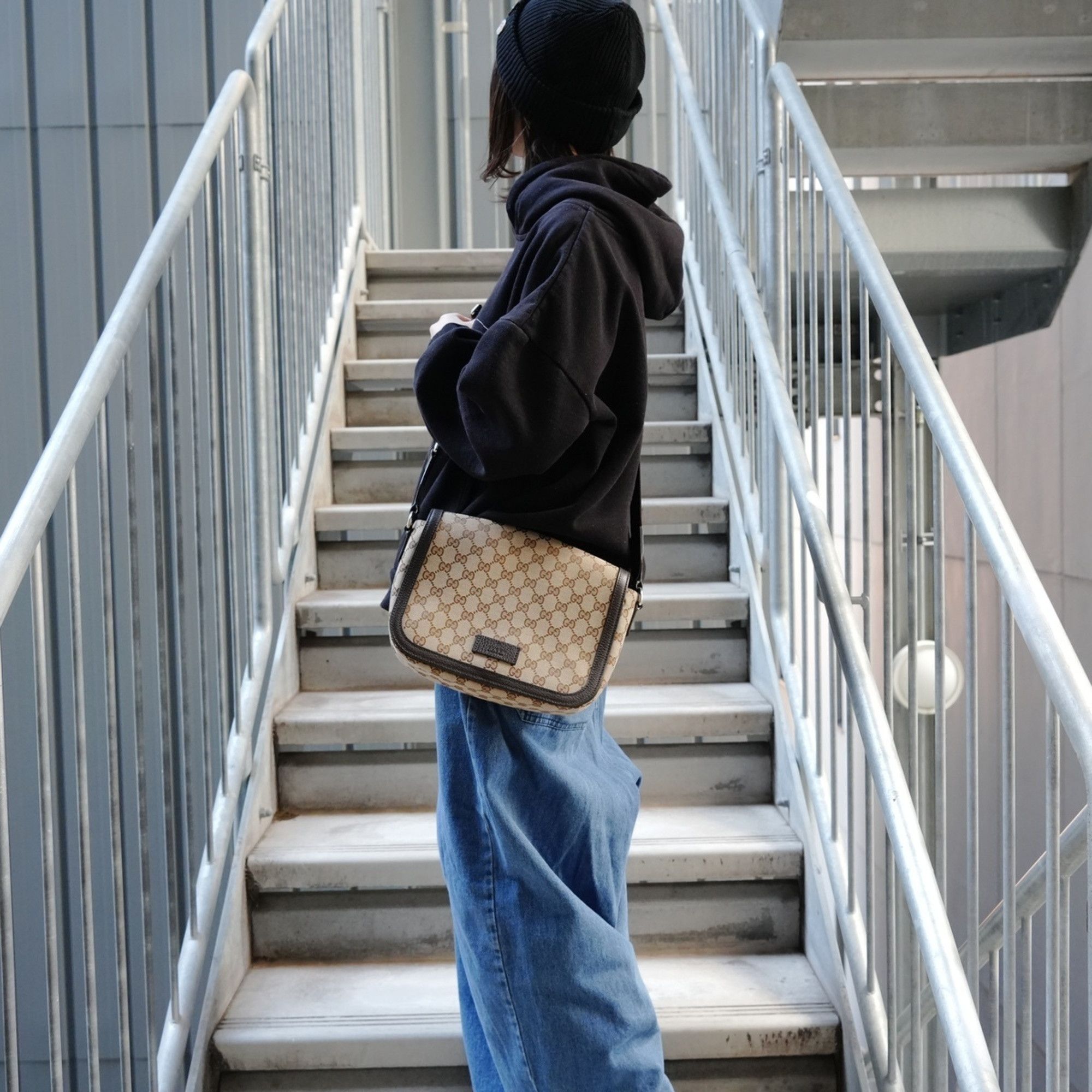 Gucci Gucci GG Canvas Shoulder Bag Brown WS26832 Size ONE SIZE - 14 Thumbnail