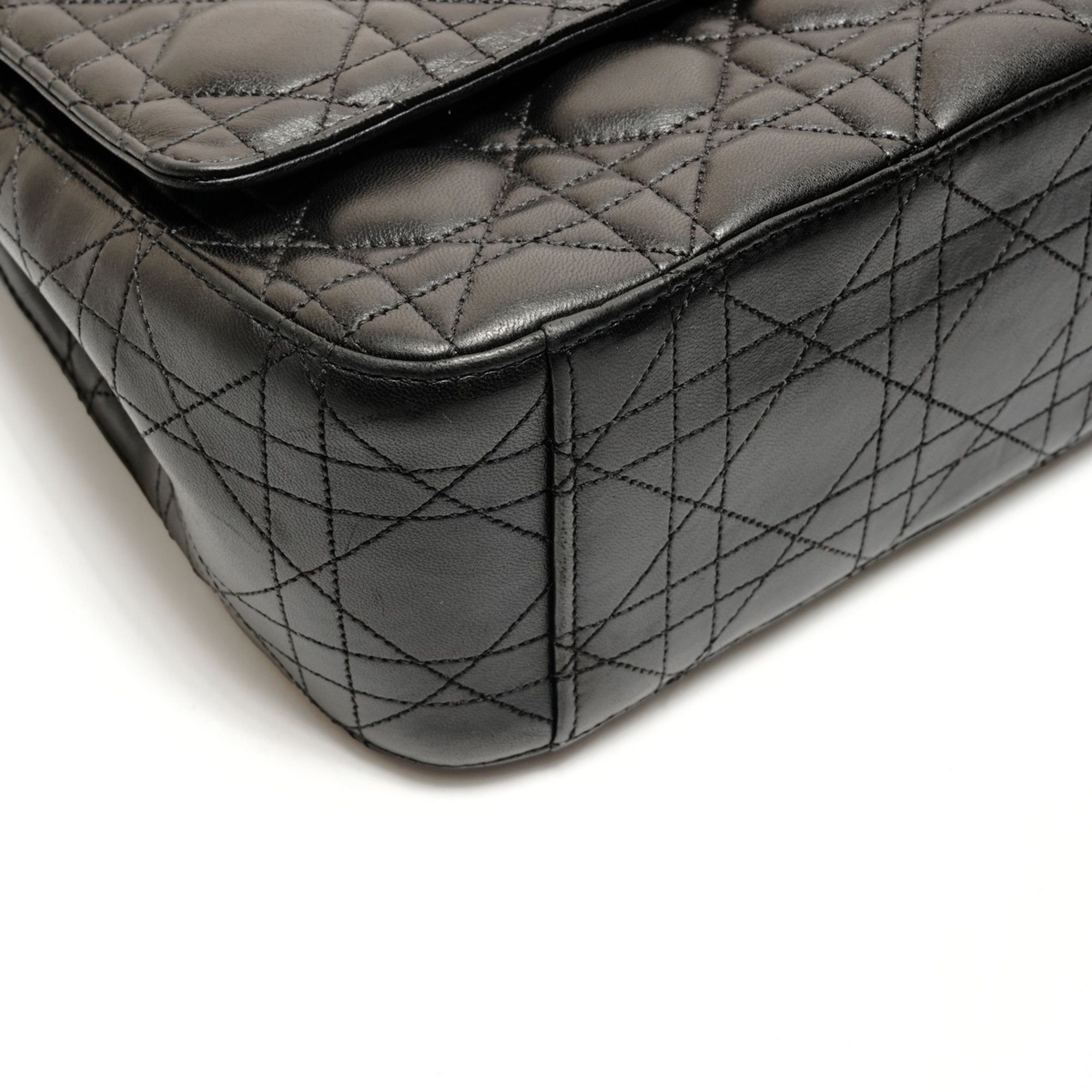 Dior Christian Dior Cannage Leather New Rock Chain Large Shoulder Bag in Black (WS25906) Size ONE SIZE - 5 Thumbnail