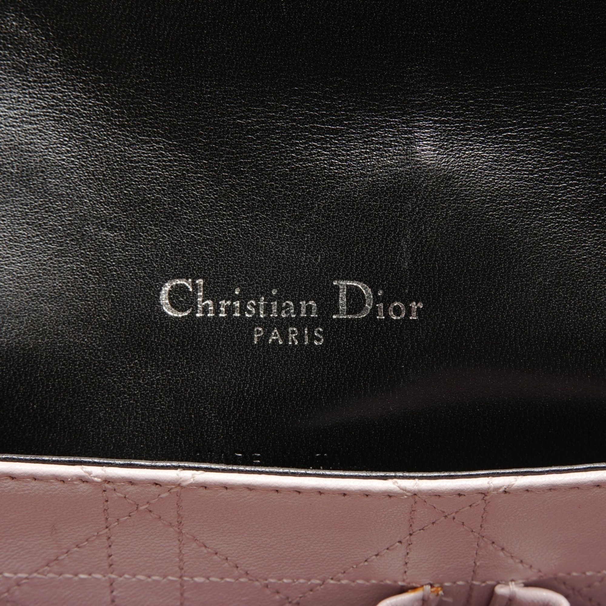 Dior Christian Dior Cannage Leather New Rock Chain Large Shoulder Bag in Black (WS25906) Size ONE SIZE - 9 Thumbnail