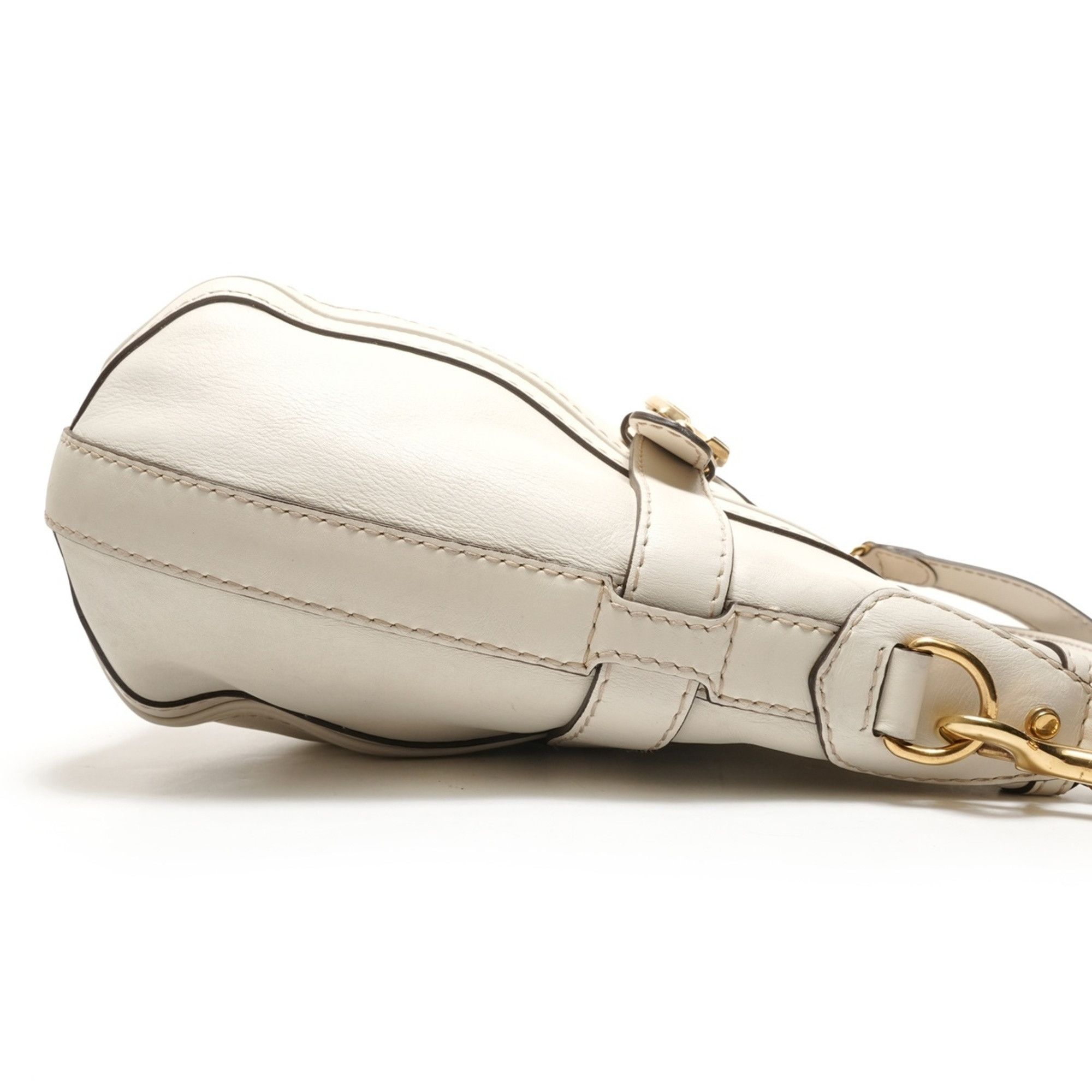 Gucci Gucci GG Marmont Leather Tote/Shoulder Bag, White, WS26426 Size ONE SIZE - 4 Thumbnail