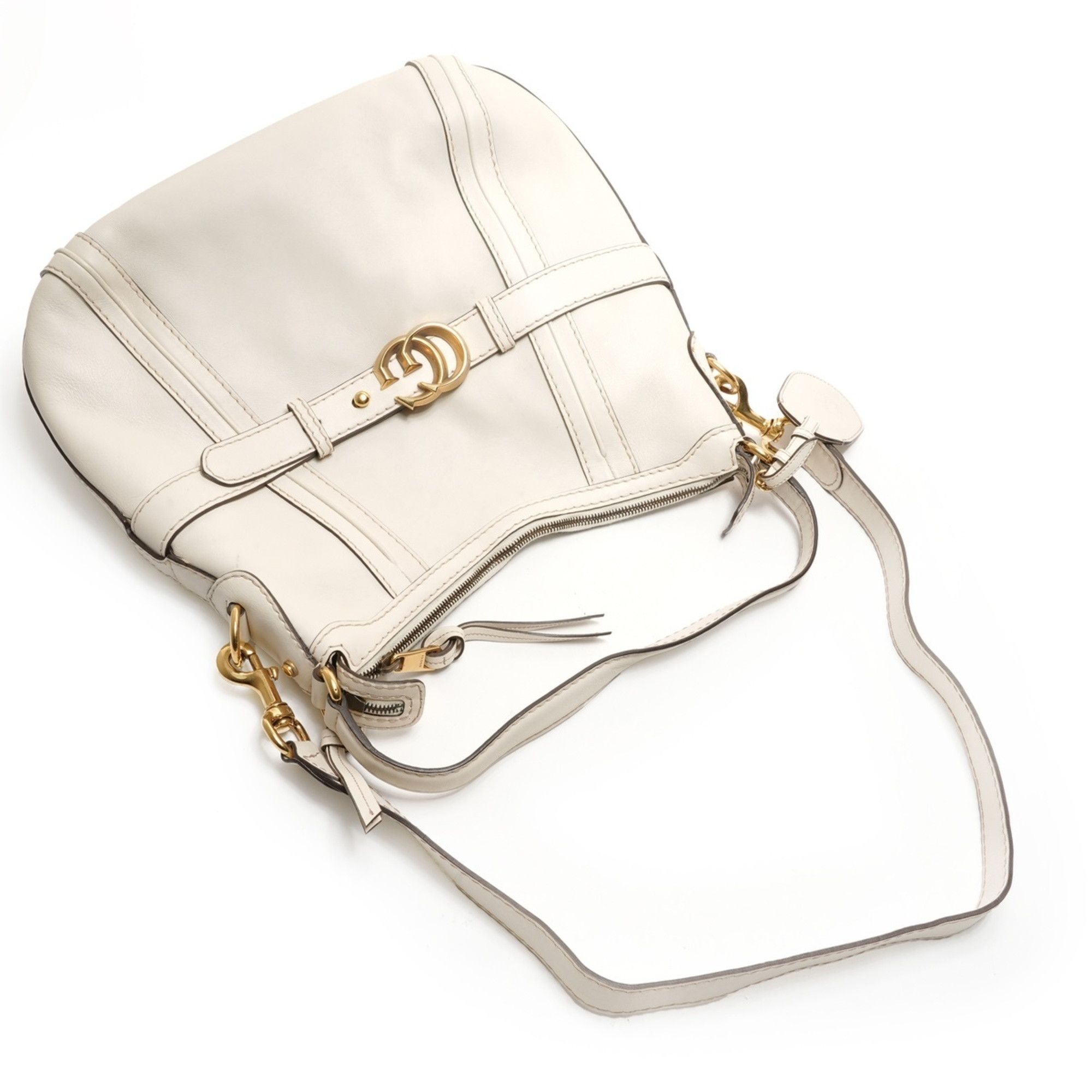 Gucci Gucci GG Marmont Leather Tote/Shoulder Bag, White, WS26426 Size ONE SIZE - 11 Thumbnail