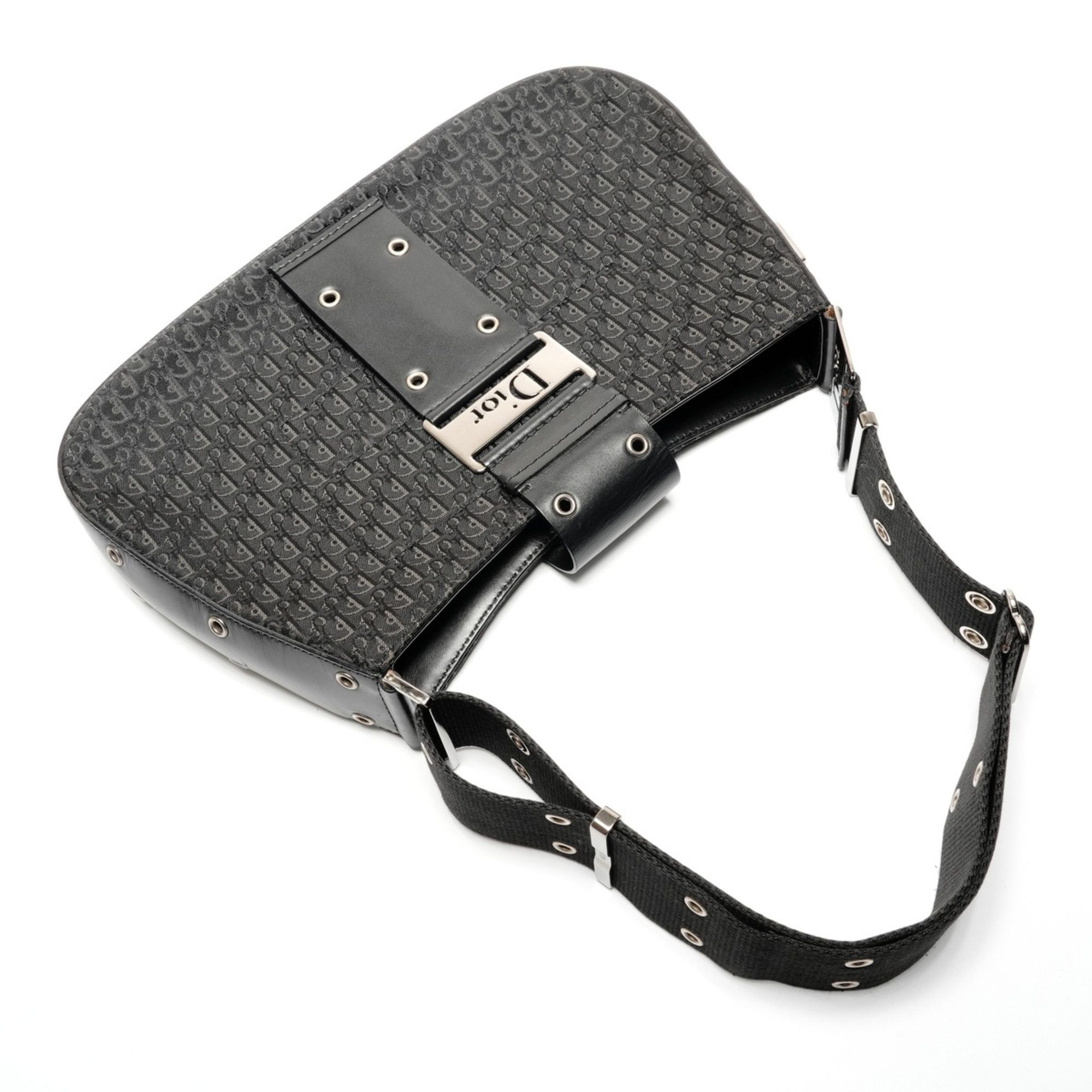 Dior Christian Dior Canvas Street Chic Trotter Shoulder Bag, Black, WS26796 Size ONE SIZE - 8 Thumbnail