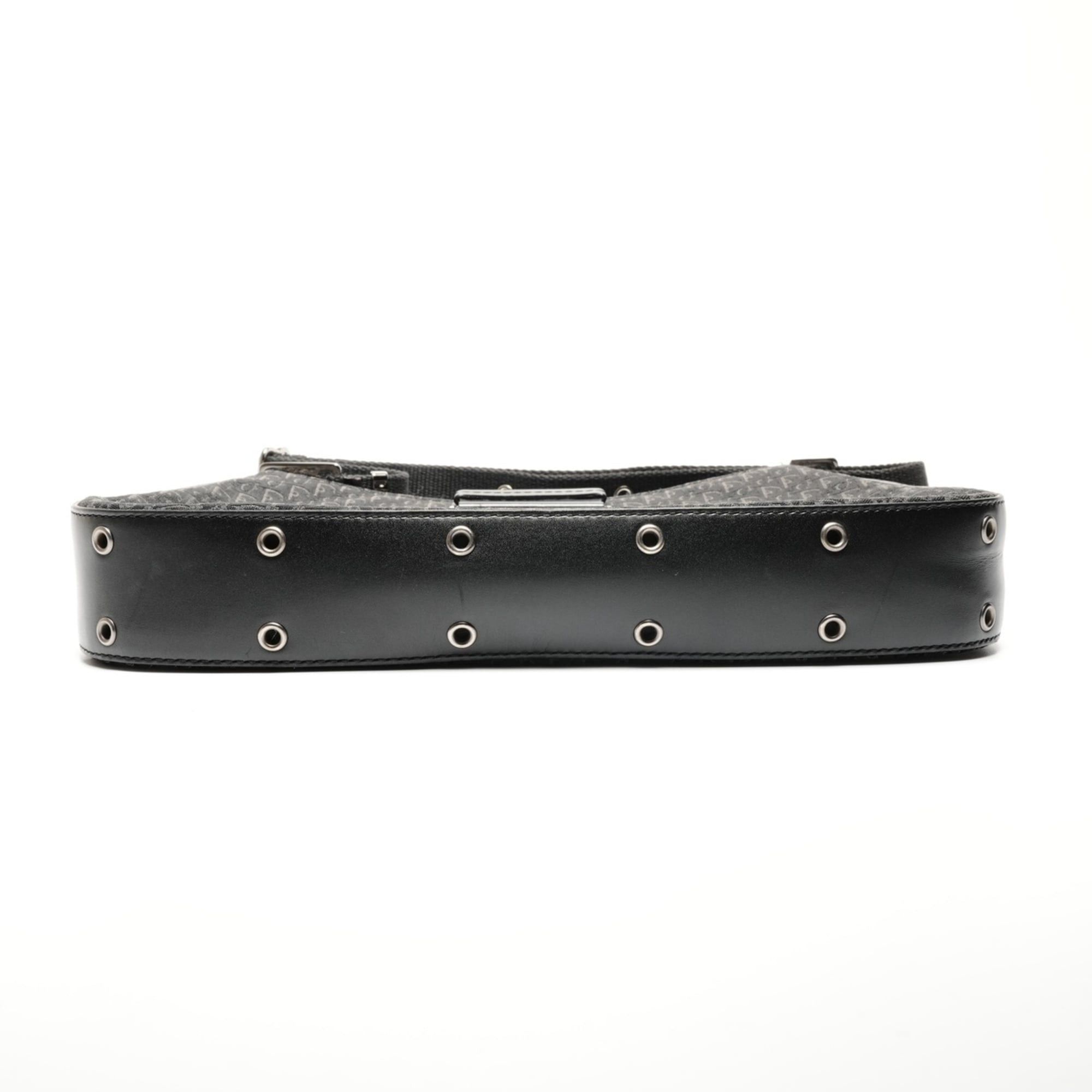 Dior Christian Dior Canvas Street Chic Trotter Shoulder Bag, Black, WS26796 Size ONE SIZE - 7 Thumbnail