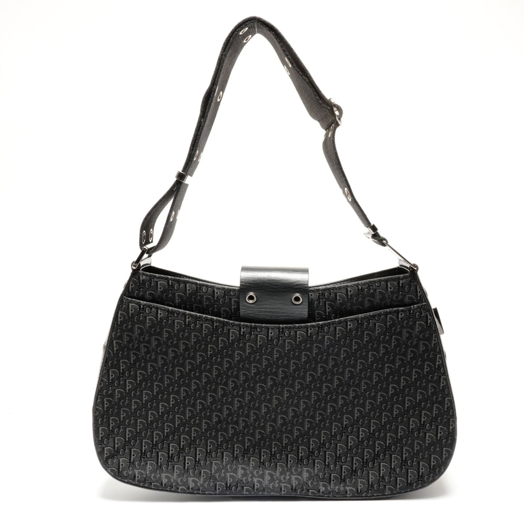 Dior Christian Dior Canvas Street Chic Trotter Shoulder Bag, Black, WS26796 Size ONE SIZE - 2 Thumbnail