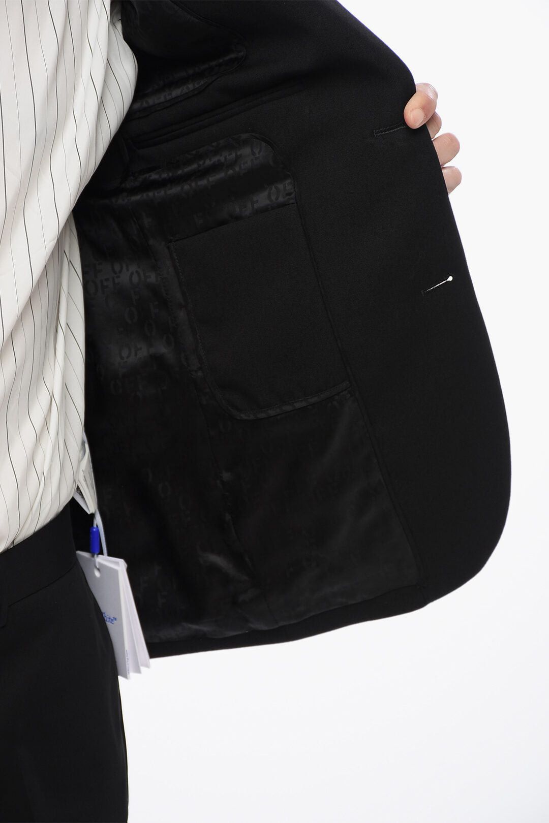 Off-White Virgin-Wool Blazer FORMAL VARS With Logo Patch Size US M / EU 48-50 / 2 - 6 Thumbnail