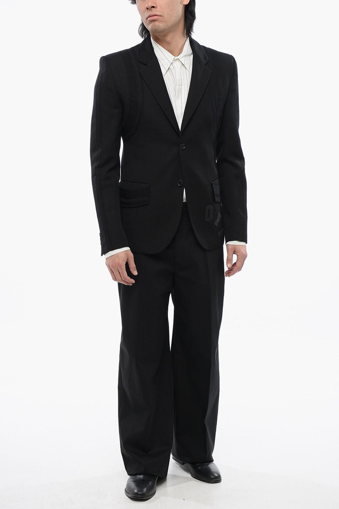 Off-White Virgin-Wool Blazer FORMAL VARS With Logo Patch Size US L / EU 52-54 / 3 - 5 Thumbnail