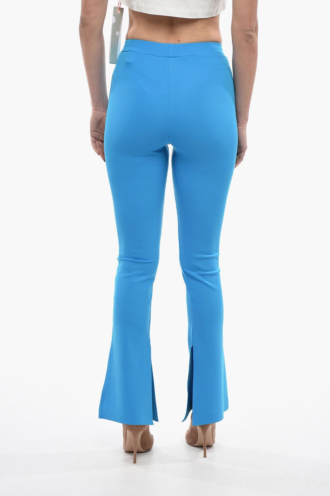 Off-White Flare-Fit Leggings SPLIT with Logo Print Size 27" / US 4 / IT 40 - 2 Thumbnail