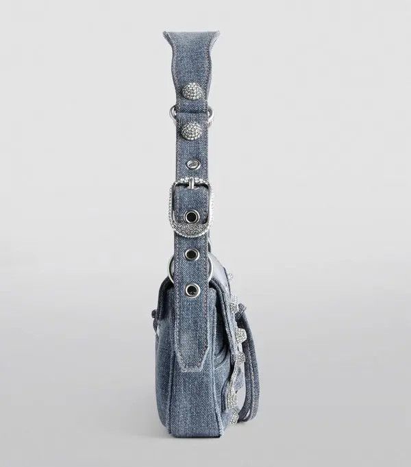 Balenciaga Denim Le Cagole Sling Bag with rhinestones Size ONE SIZE - 3 Thumbnail
