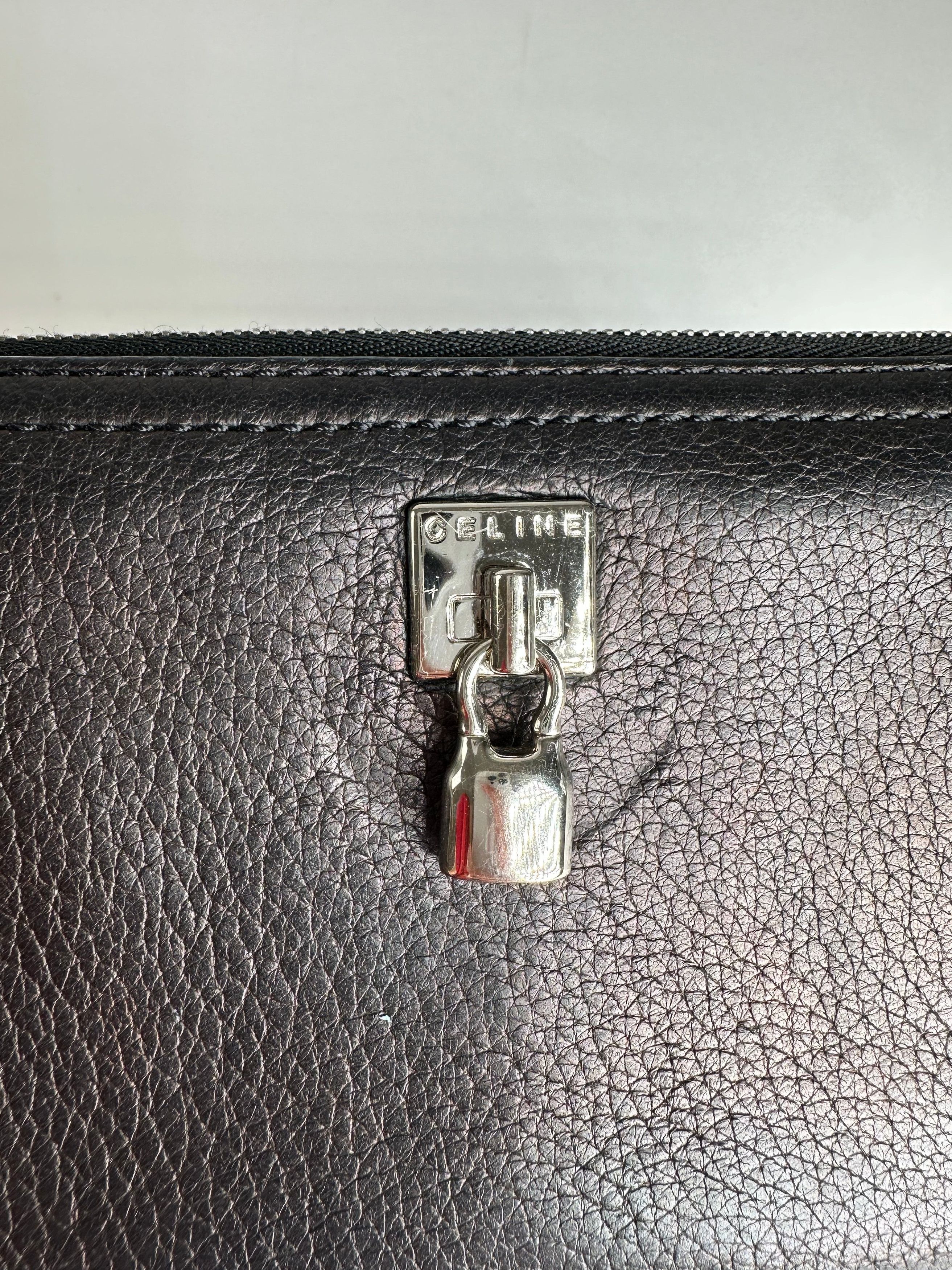 Celine Vintage Paris Locked Long Zippy Wallet Bronze Size ONE SIZE - 3 Thumbnail