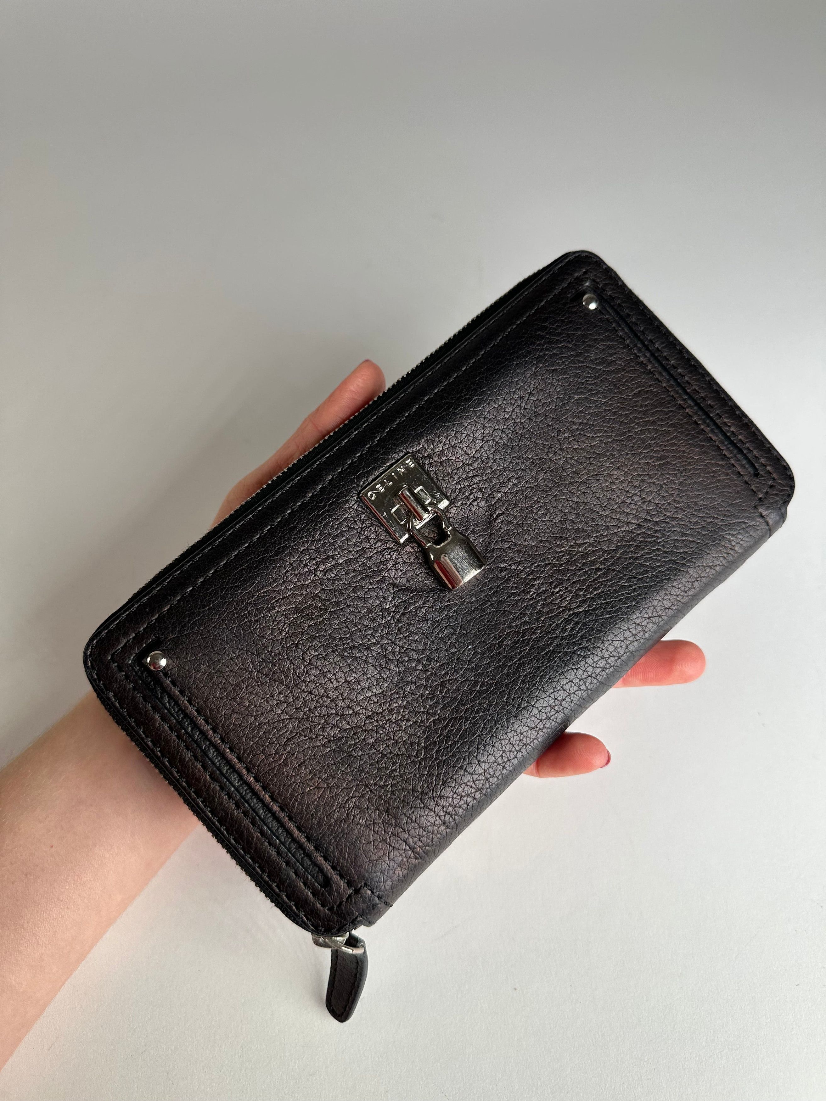Celine Vintage Paris Locked Long Zippy Wallet Bronze Size ONE SIZE - 4 Thumbnail