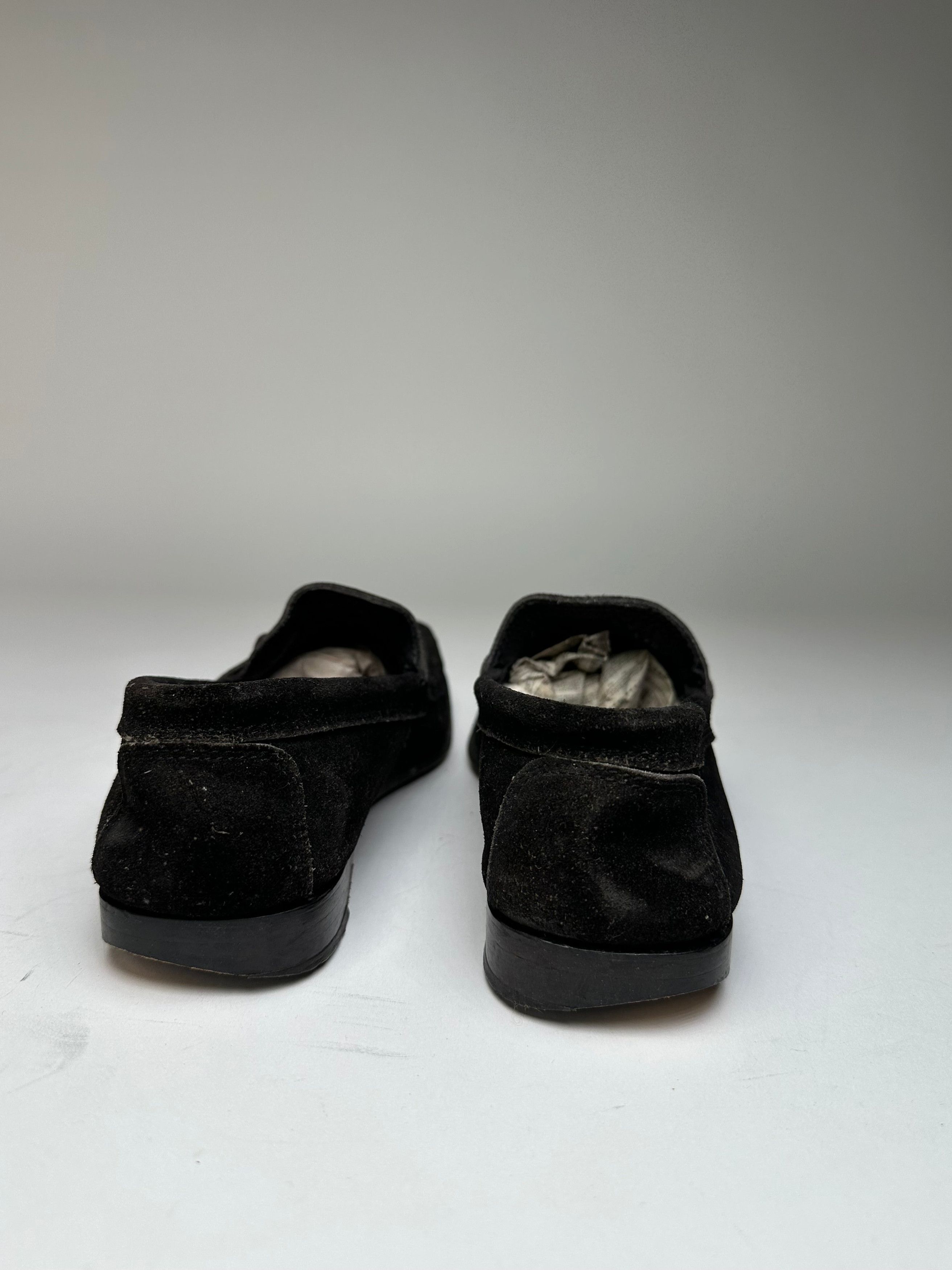 Gucci Vintage Horsebit Suede Loafer Black EU37,5 Size US 6 / IT 36 - 4 Thumbnail