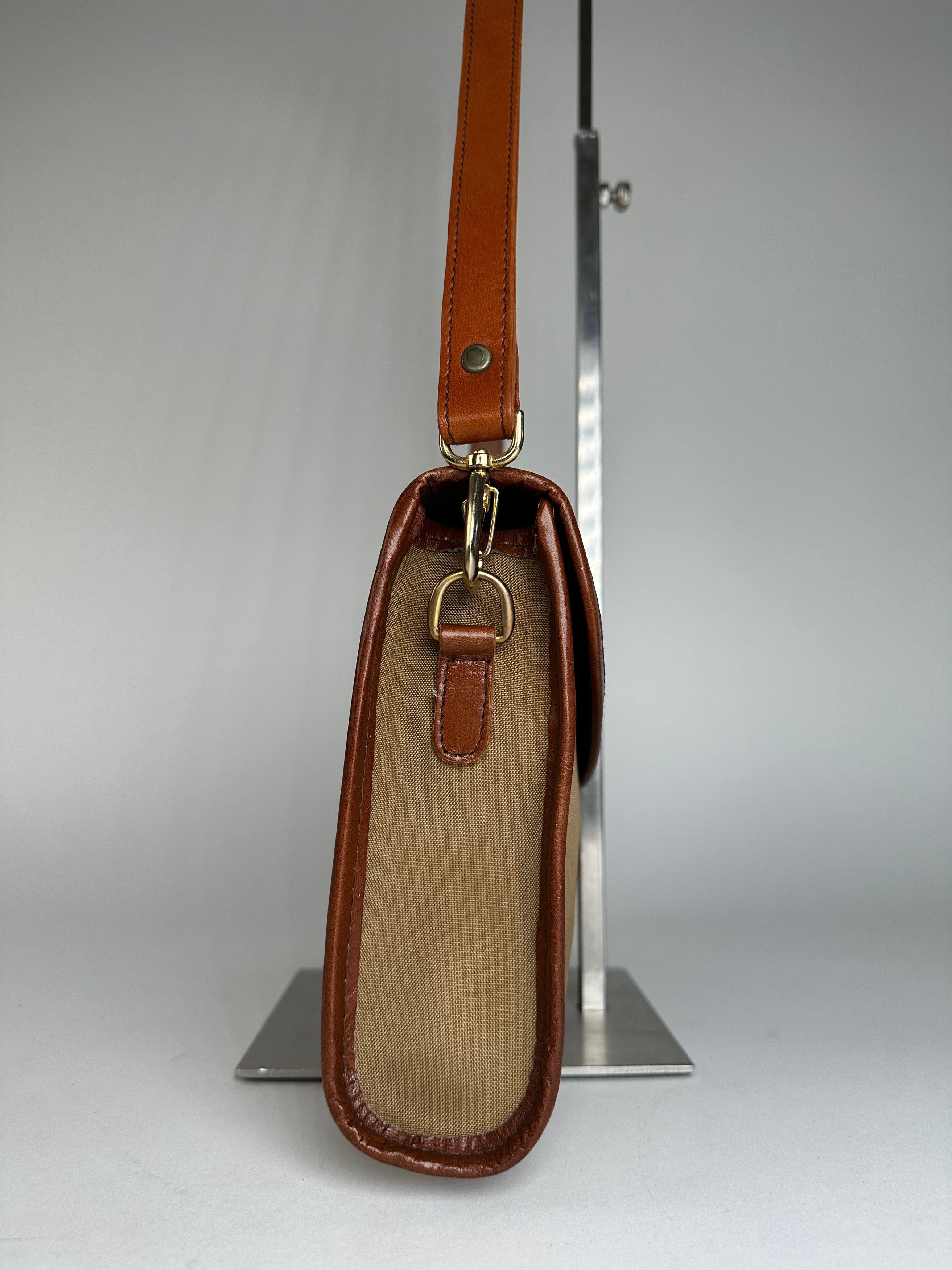 Givenchy Vintage Leather / Canvas Shoulder Bag Camel / Brown Size ONE SIZE - 5 Thumbnail
