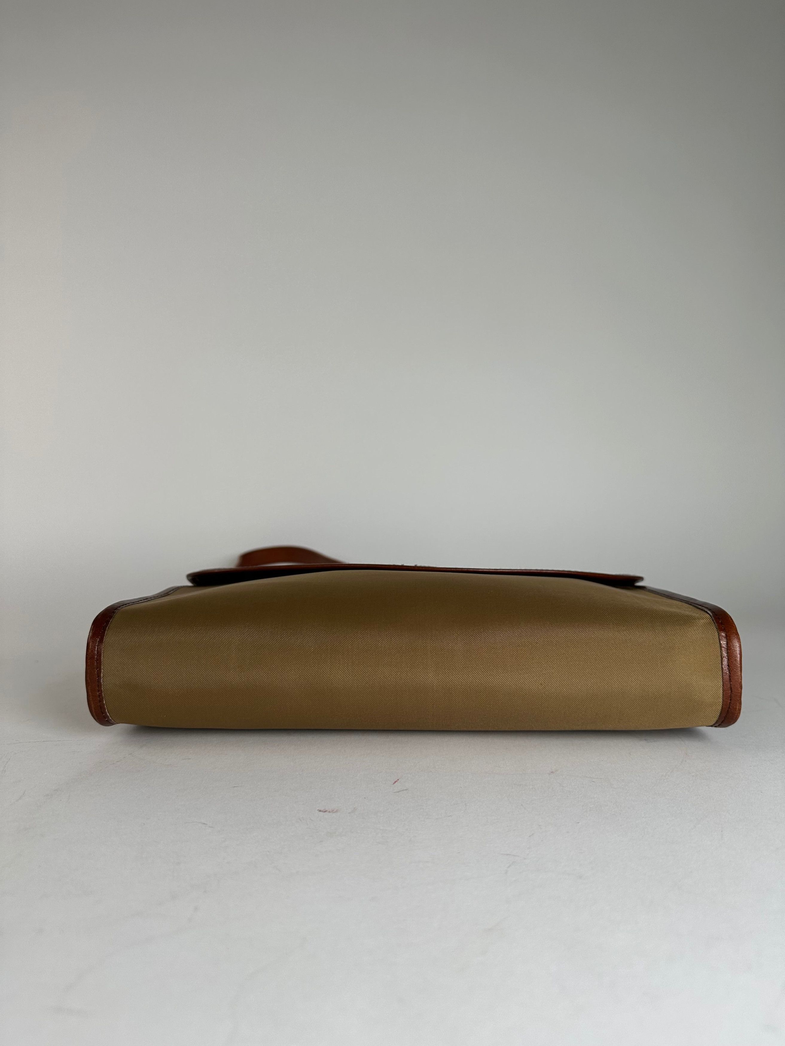 Givenchy Vintage Leather / Canvas Shoulder Bag Camel / Brown Size ONE SIZE - 10 Thumbnail