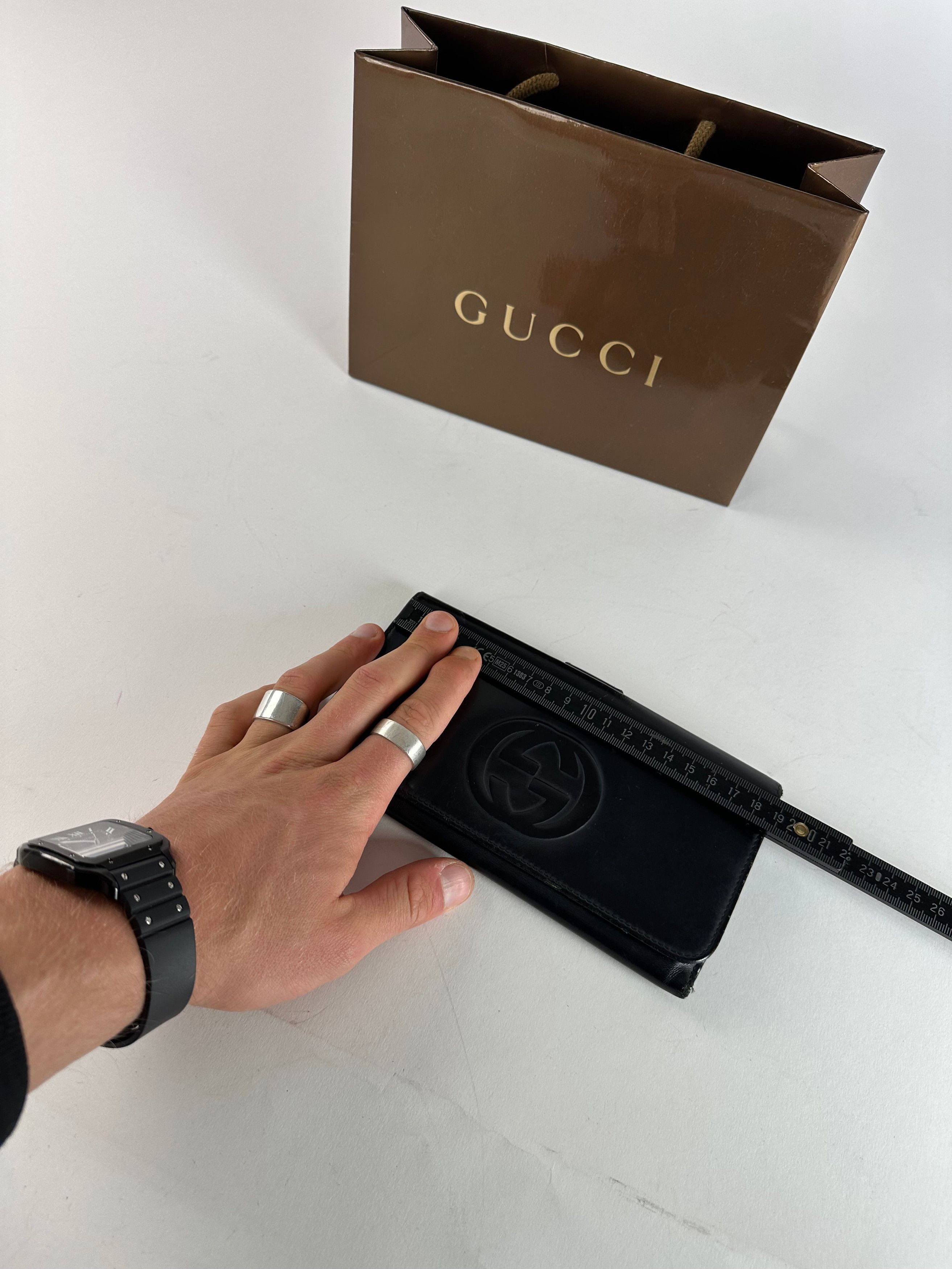 Gucci Vintage GG Long Patent Leather Wallet Black Size ONE SIZE - 7 Thumbnail