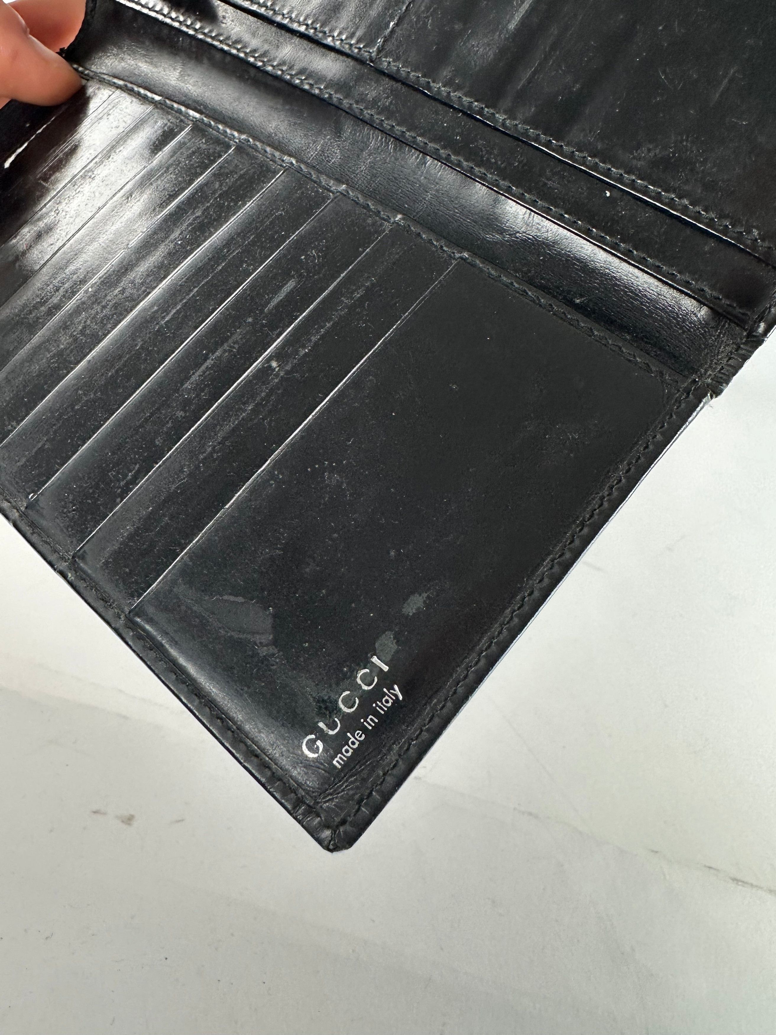 Gucci Vintage GG Long Patent Leather Wallet Black Size ONE SIZE - 4 Thumbnail