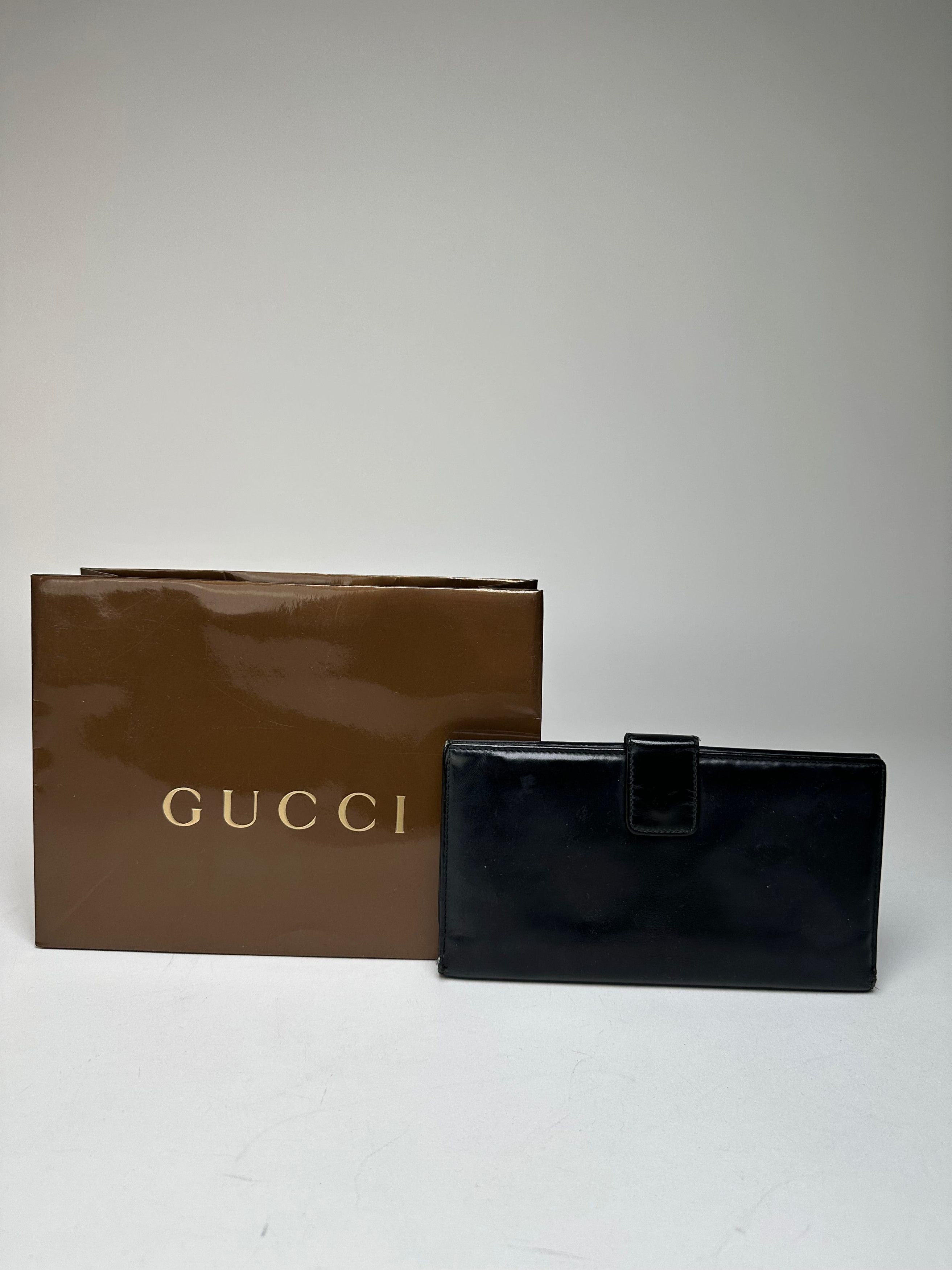 Gucci Vintage GG Long Patent Leather Wallet Black Size ONE SIZE - 10 Thumbnail
