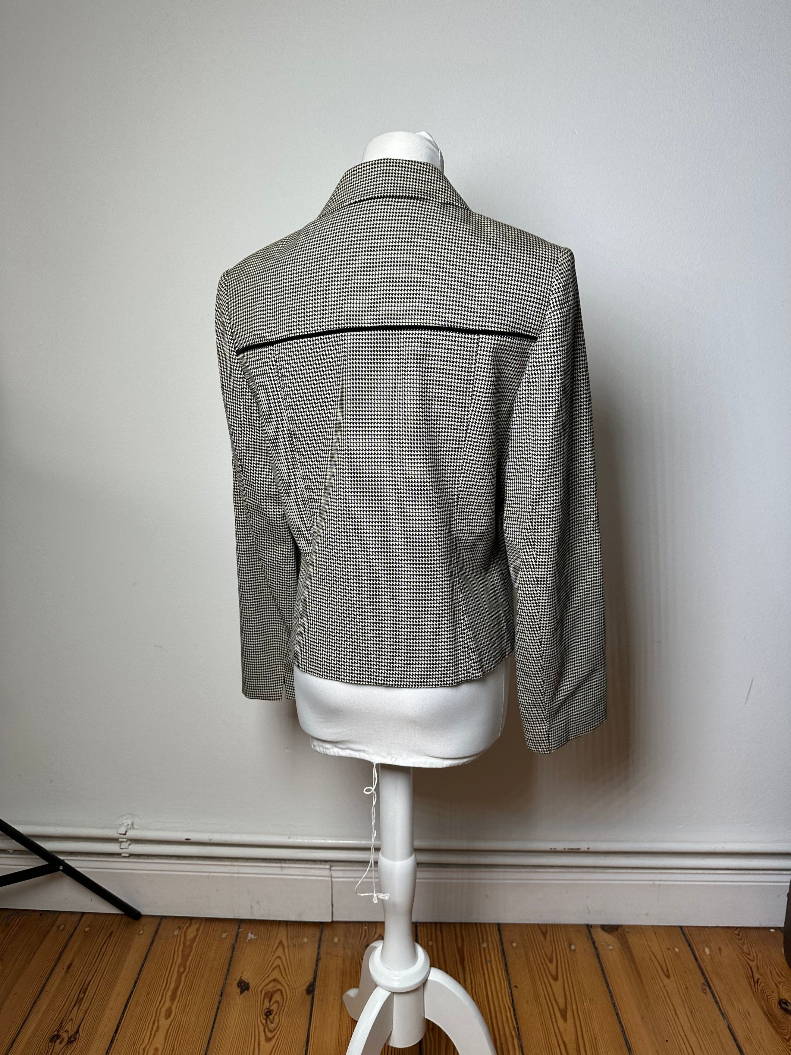 Courreges Vintage Wool Checked Blazer / Grey Black M Size S / US 4 / IT 40 - 3 Thumbnail