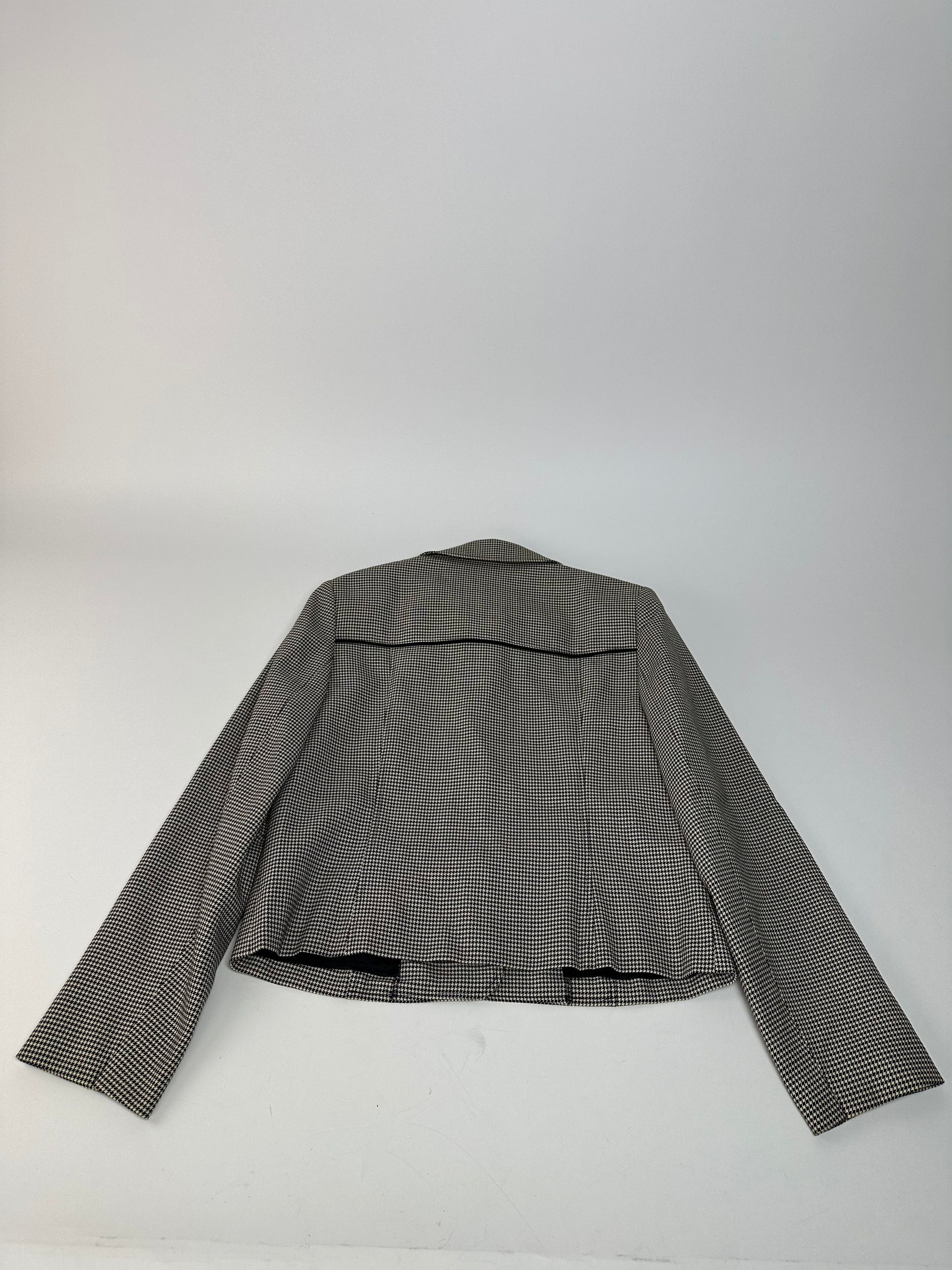 Courreges Vintage Wool Checked Blazer / Grey Black M Size S / US 4 / IT 40 - 7 Thumbnail