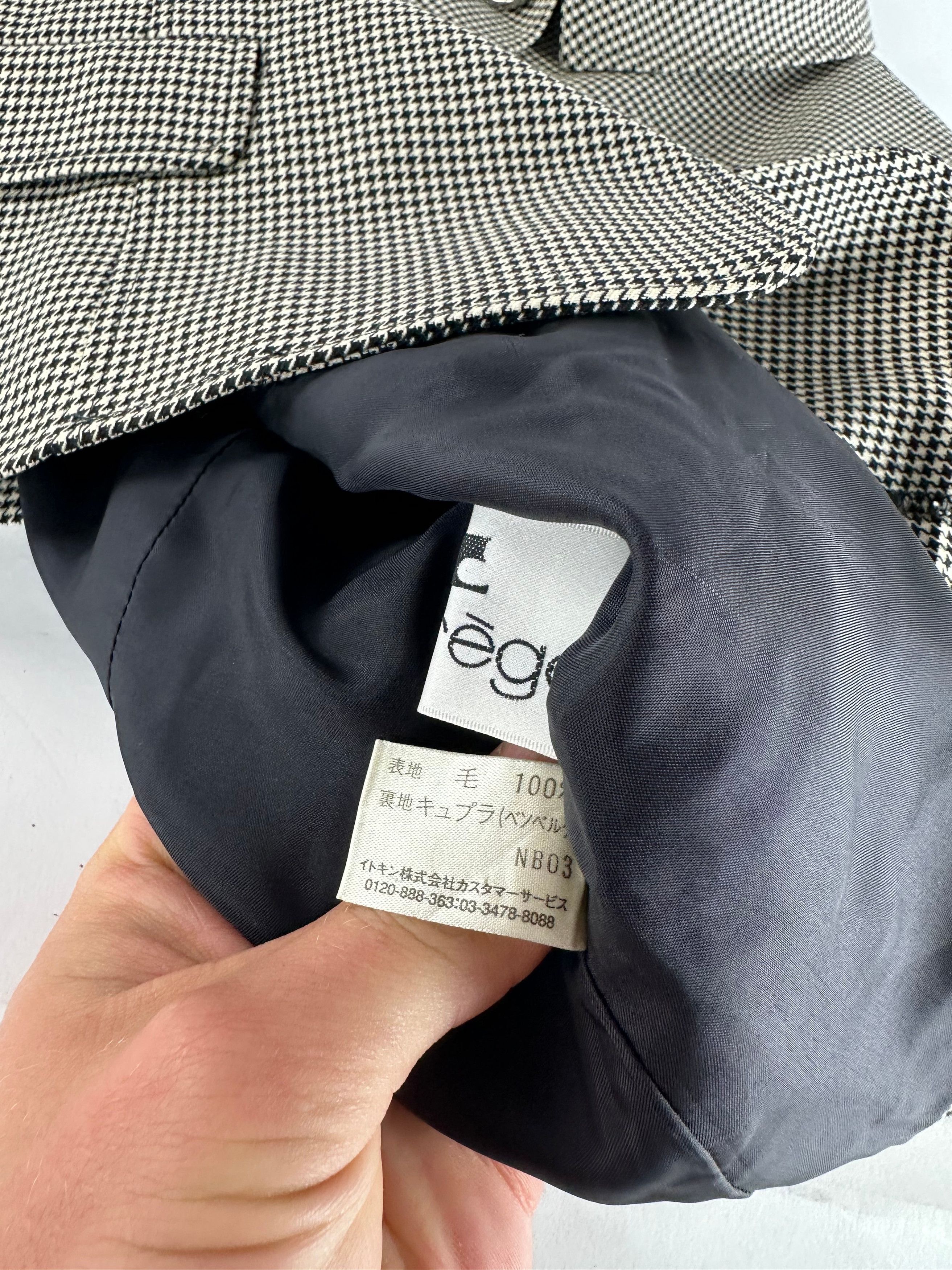 Courreges Vintage Wool Checked Blazer / Grey Black M Size S / US 4 / IT 40 - 10 Thumbnail
