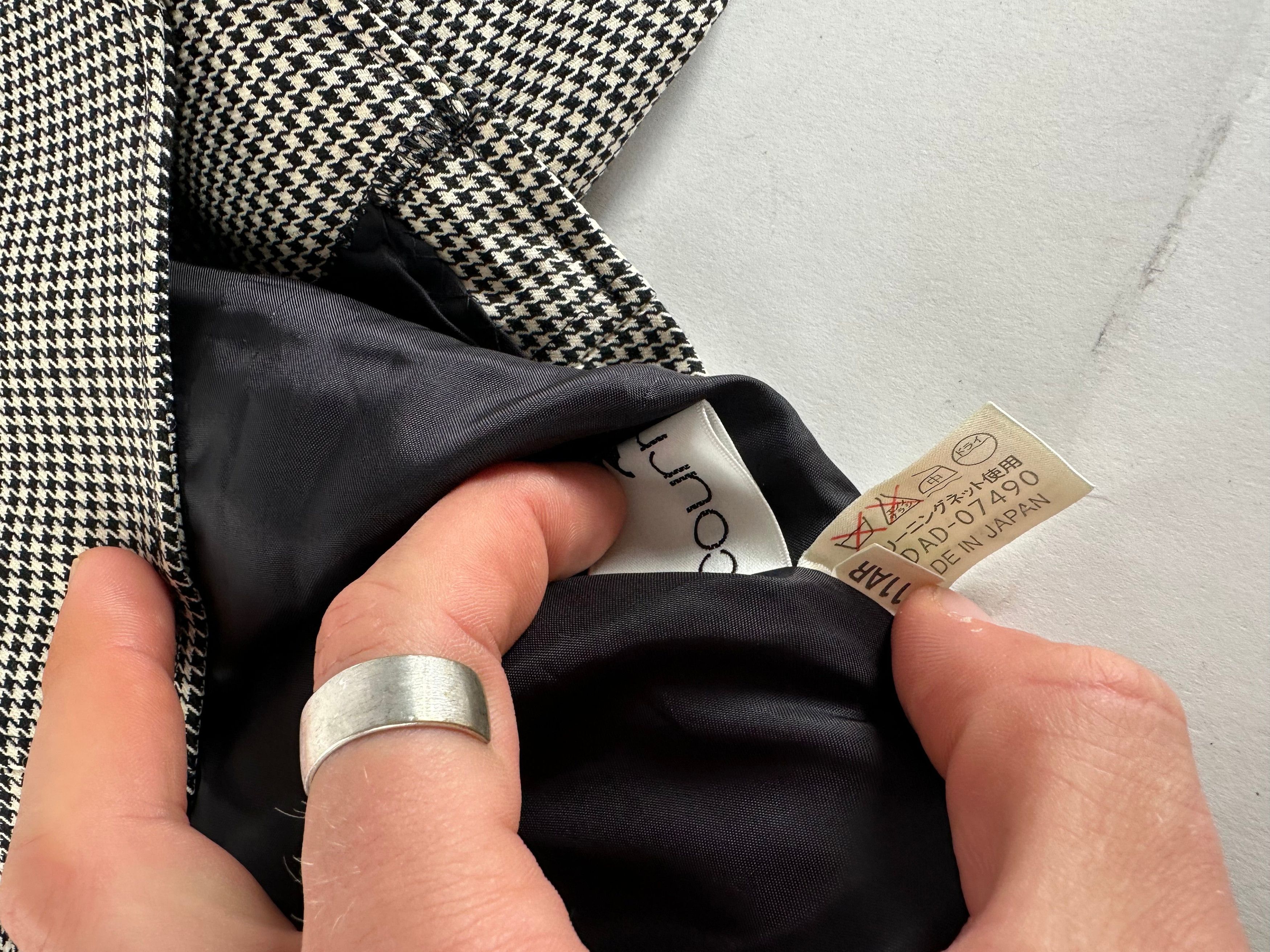Courreges Vintage Wool Checked Blazer / Grey Black M Size S / US 4 / IT 40 - 11 Thumbnail