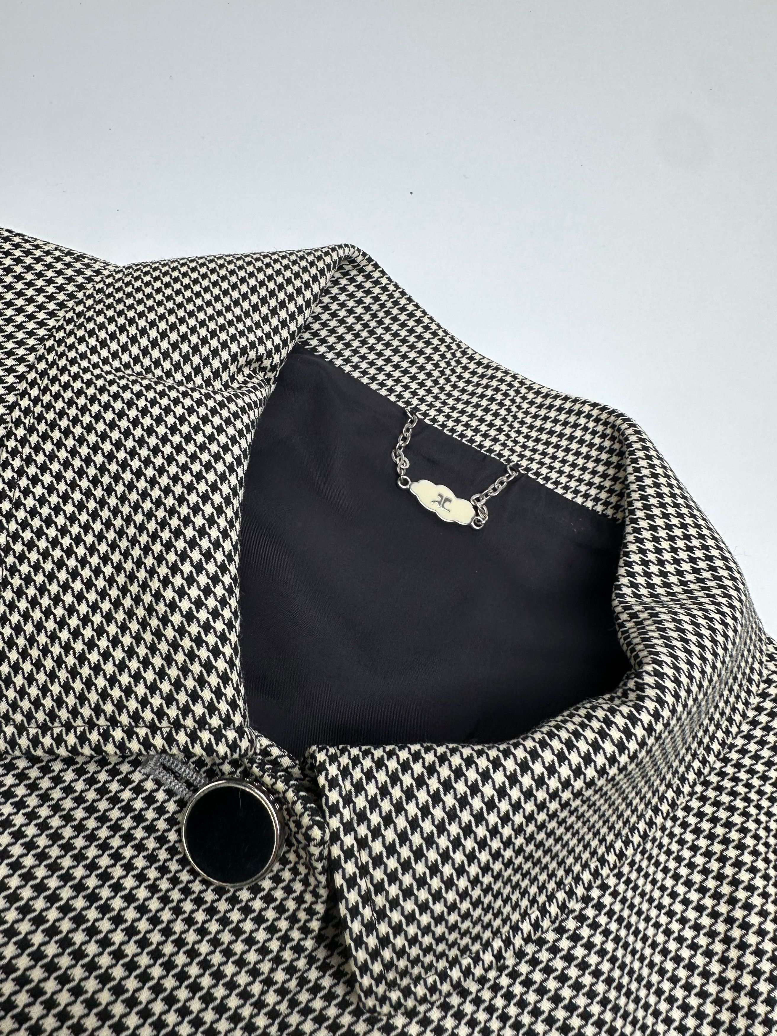Courreges Vintage Wool Checked Blazer / Grey Black M Size S / US 4 / IT 40 - 6 Thumbnail
