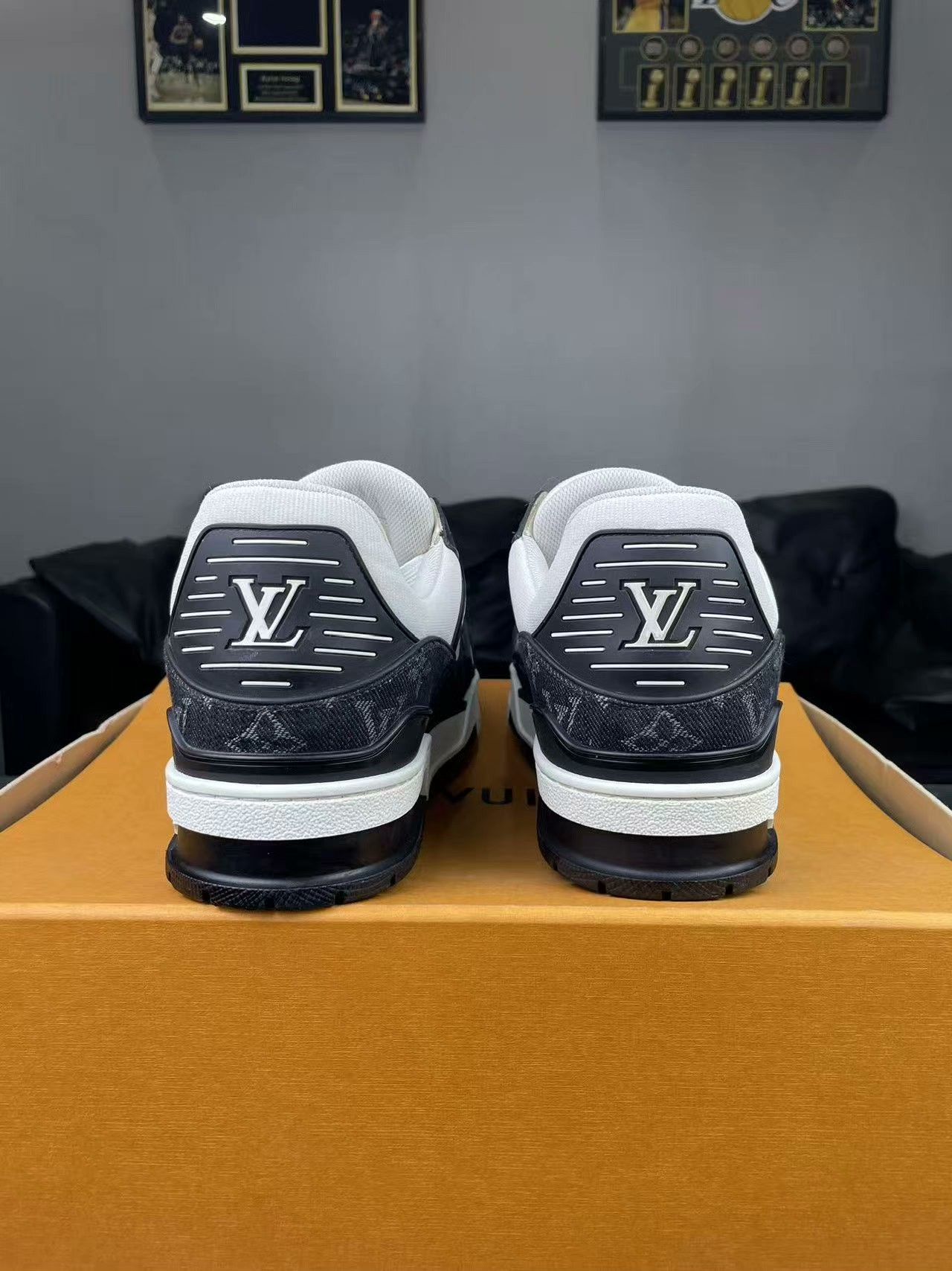 Louis Vuitton Louis Vuitton Training Denim Black Lowtop Sneakers 9 Men Size US 9 / EU 42 - 3 Thumbnail