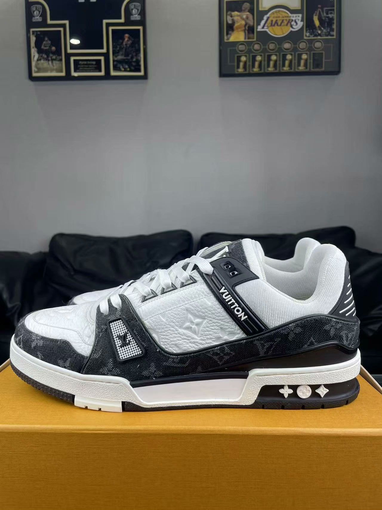 Louis Vuitton Louis Vuitton Training Denim Black Lowtop Sneakers 10.5 Men Size US 10.5 / EU 43-44 - 7 Thumbnail