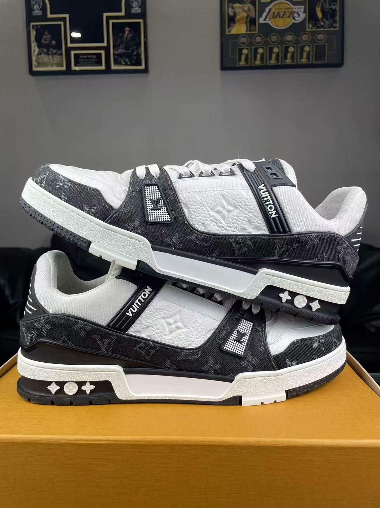 Louis Vuitton Louis Vuitton Training Denim Black Lowtop Sneakers 10.5 Men Size US 10.5 / EU 43-44 - 6 Thumbnail