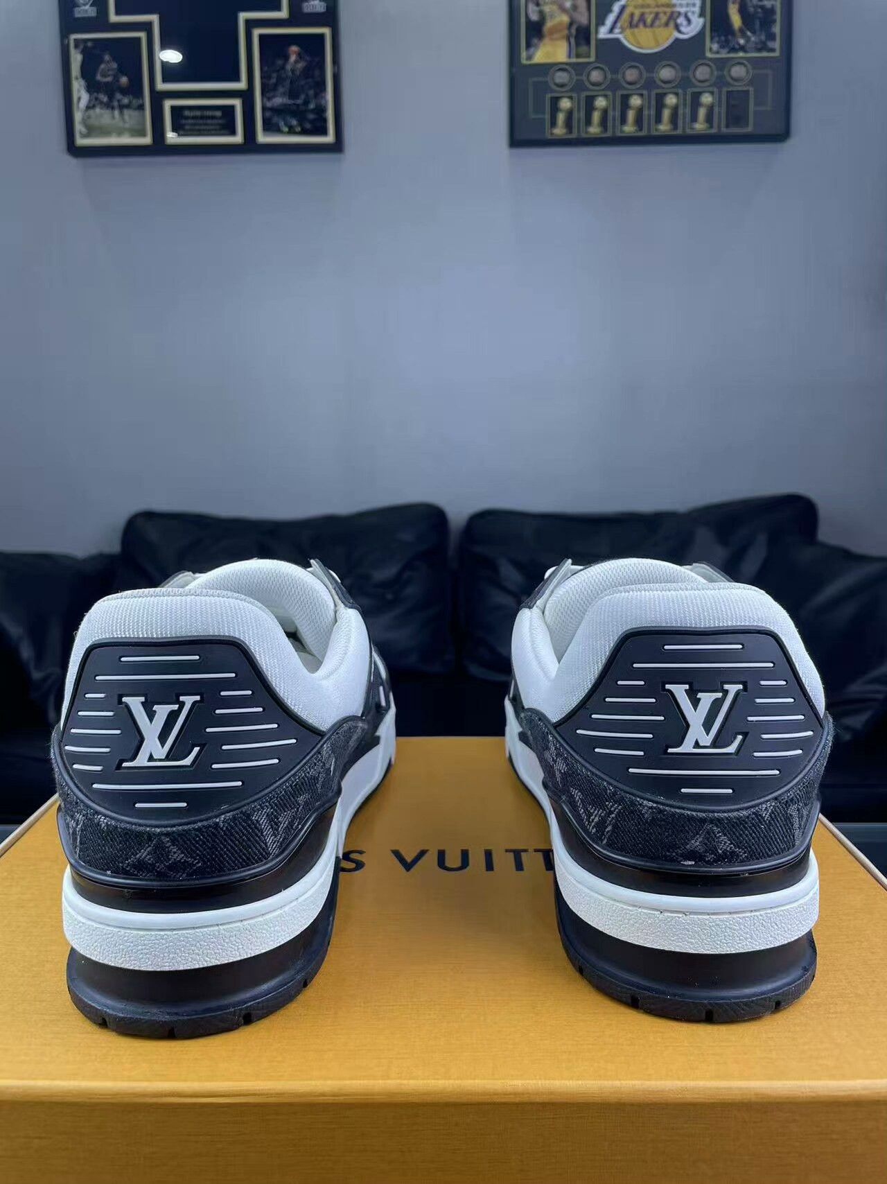 Louis Vuitton Louis Vuitton Training Denim Black Lowtop Sneakers 10.5 Men Size US 10.5 / EU 43-44 - 3 Thumbnail