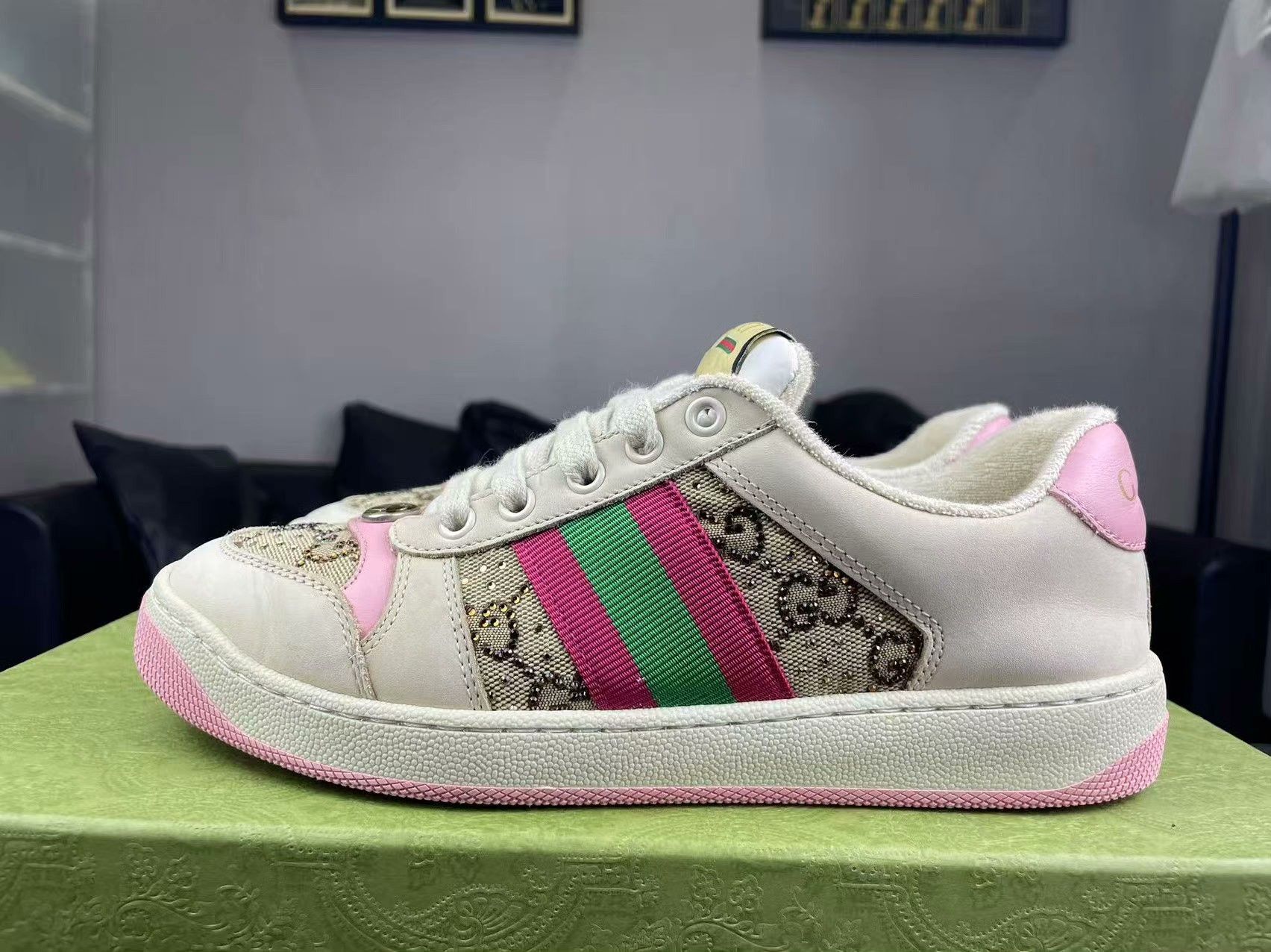 Gucci Gucci Pink Lowtop Sneakers us_6-5 Women Size US 6.5 / IT 36.5 - 7 Thumbnail