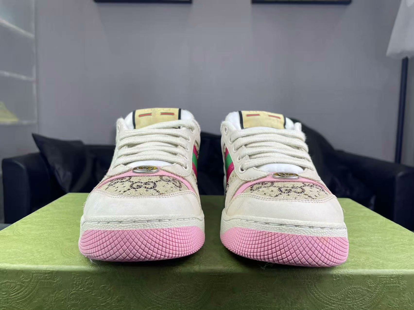 Gucci Gucci Pink Lowtop Sneakers us_6-5 Women Size US 6.5 / IT 36.5 - 2 Thumbnail