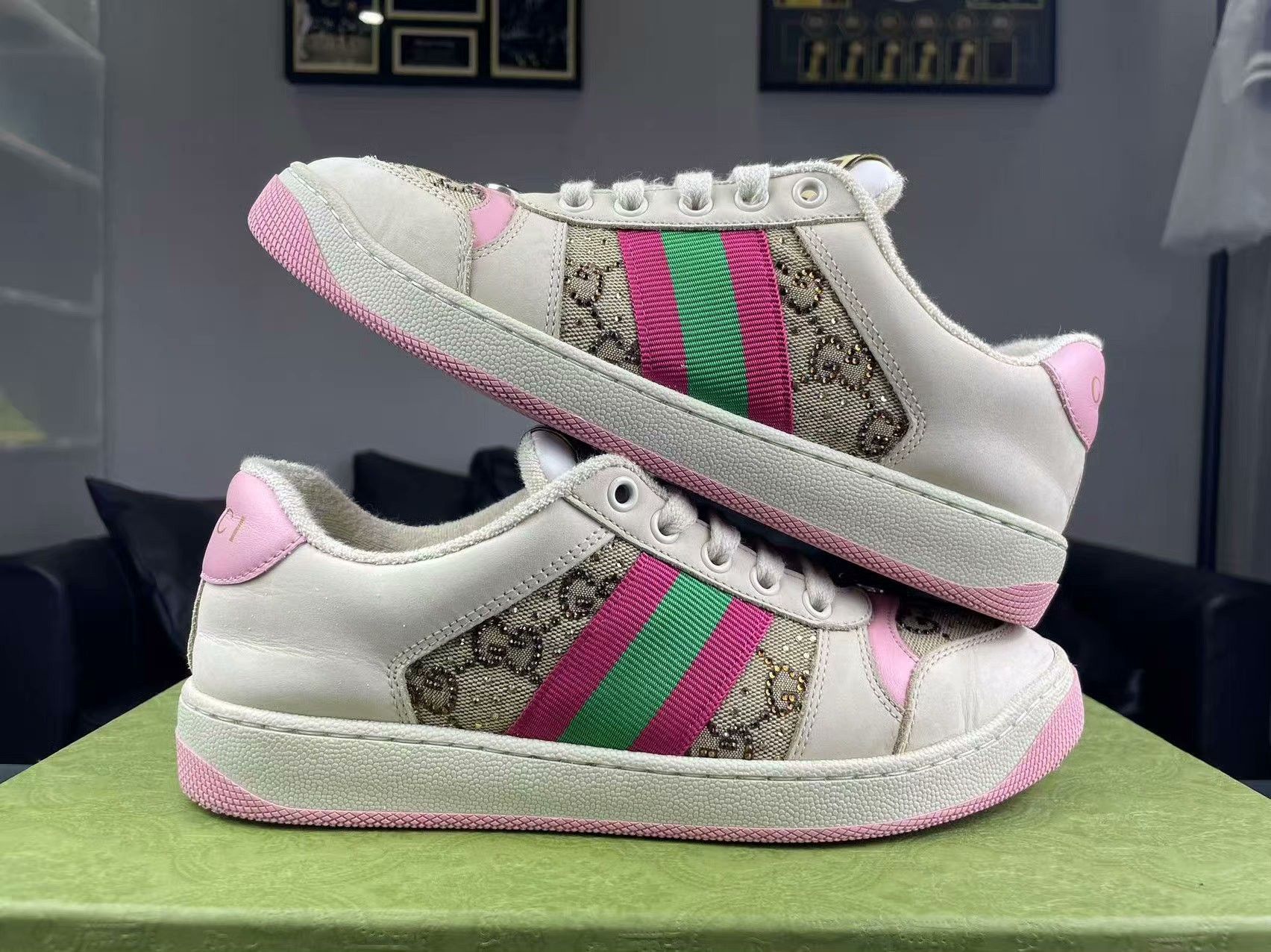 Gucci Gucci Pink Lowtop Sneakers us_6-5 Women Size US 6.5 / IT 36.5 - 6 Thumbnail