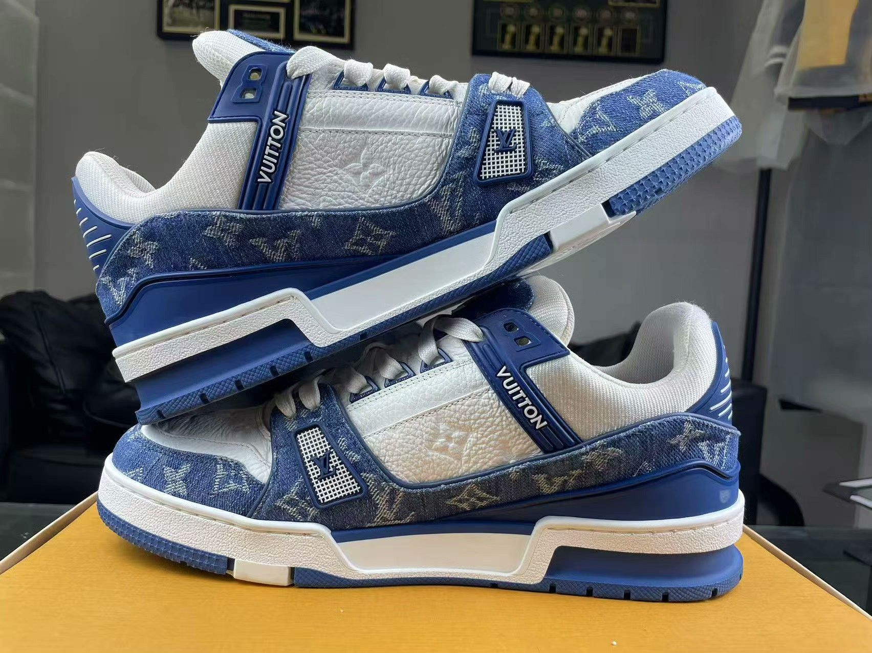 Louis Vuitton Louis Vuitton Training Denim Blue Lowtop Sneakers 9 Men Size US 9 / EU 42 - 5 Thumbnail