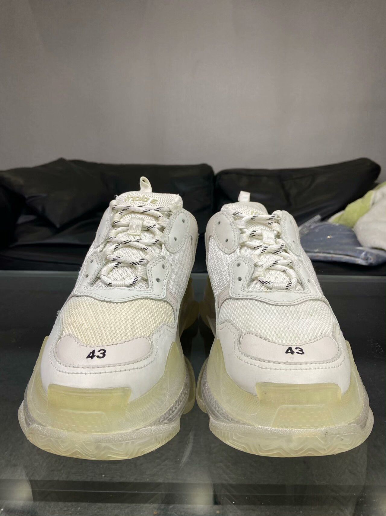 Balenciaga Balenciaga Clear White Lowtop Sneakers 10 Men Size US 10 / EU 43 - 7 Thumbnail