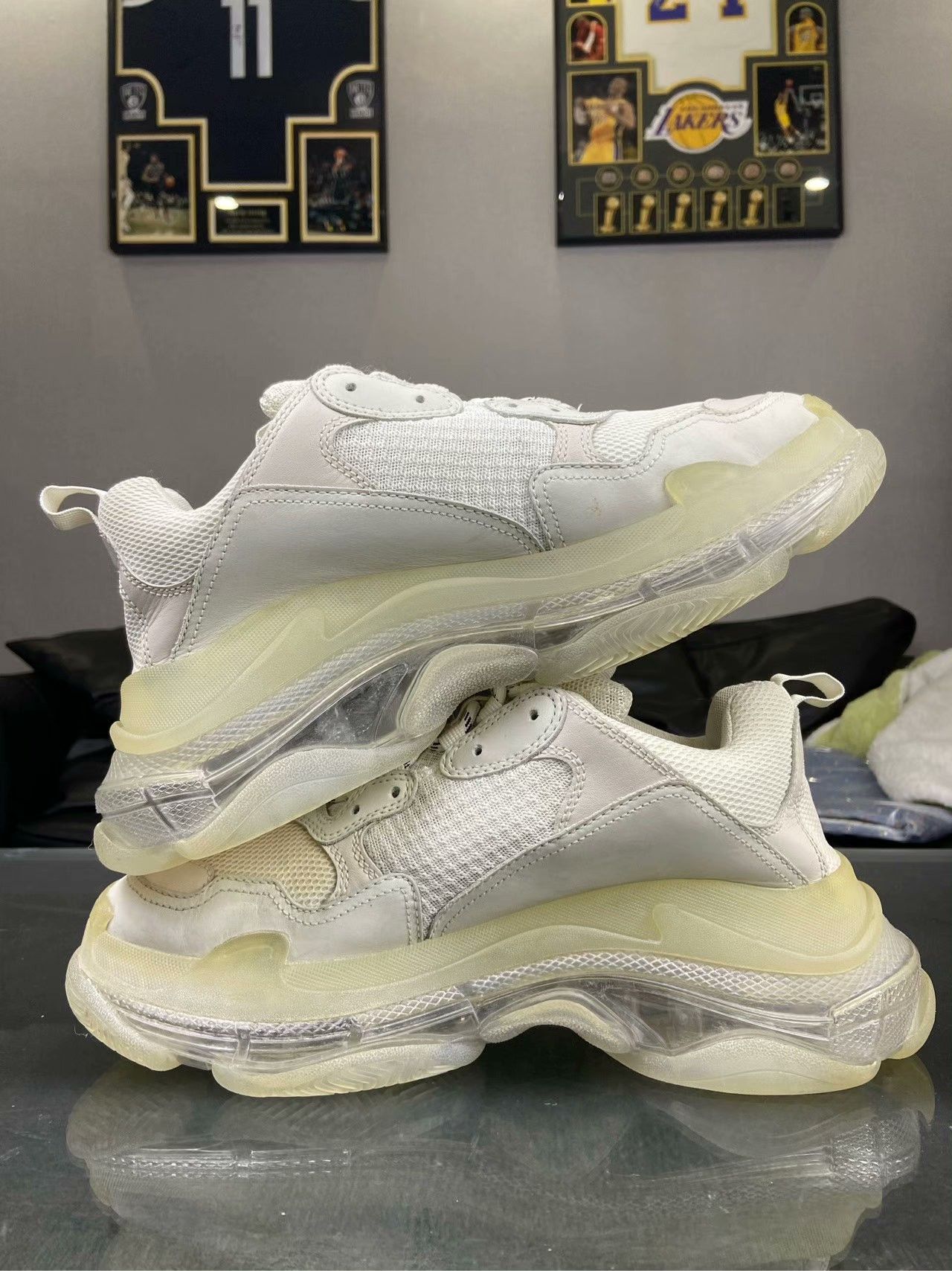 Balenciaga Balenciaga Clear White Lowtop Sneakers 10 Men Size US 10 / EU 43 - 4 Thumbnail