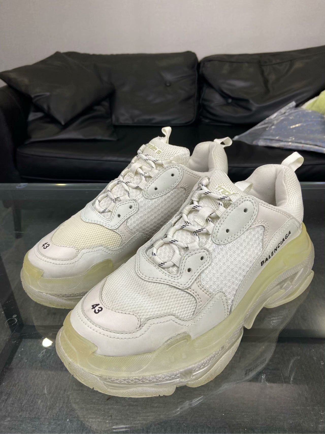 Balenciaga Balenciaga Clear White Lowtop Sneakers 10 Men Size US 10 / EU 43 - 6 Thumbnail