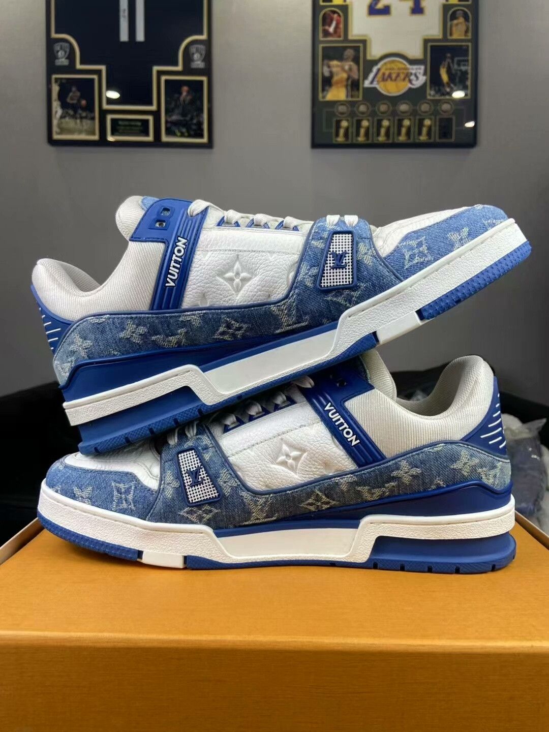 Louis Vuitton Louis Vuitton Training Denim Blue Lowtop Sneakers 10.5 Men Size US 10.5 / EU 43-44 - 5 Thumbnail