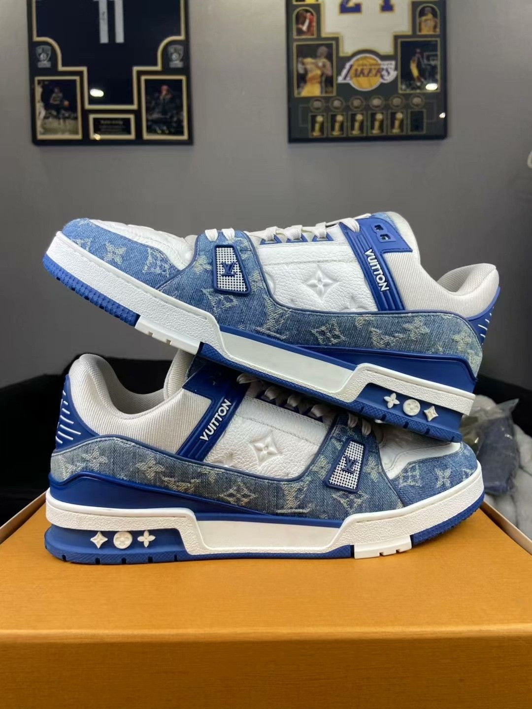 Louis Vuitton Louis Vuitton Training Denim Blue Lowtop Sneakers 10.5 Men Size US 10.5 / EU 43-44 - 6 Thumbnail