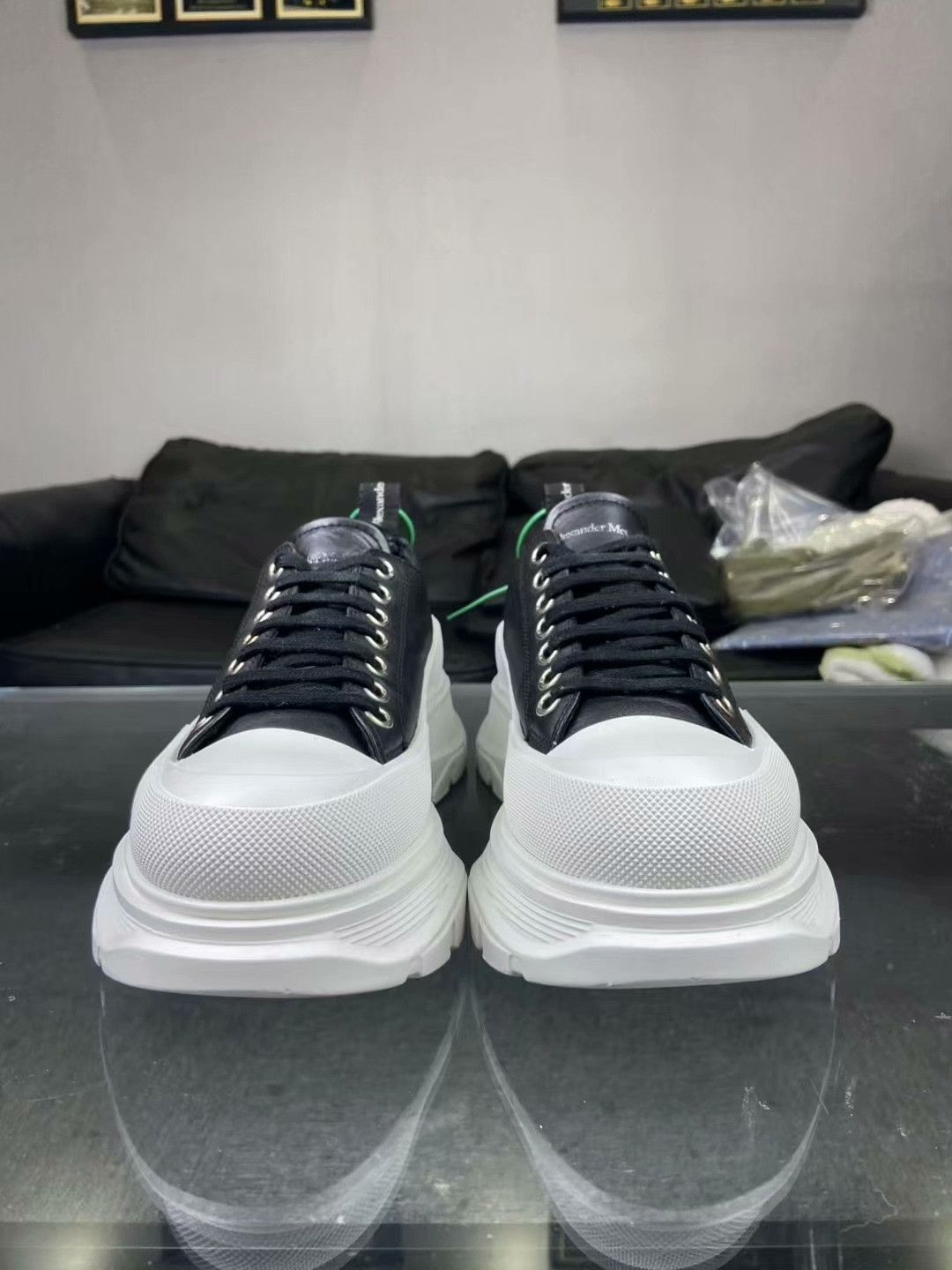 Alexander McQueen Black Lowtop Sneakers 8 Men Size US 8 / EU 41 - 3 Thumbnail