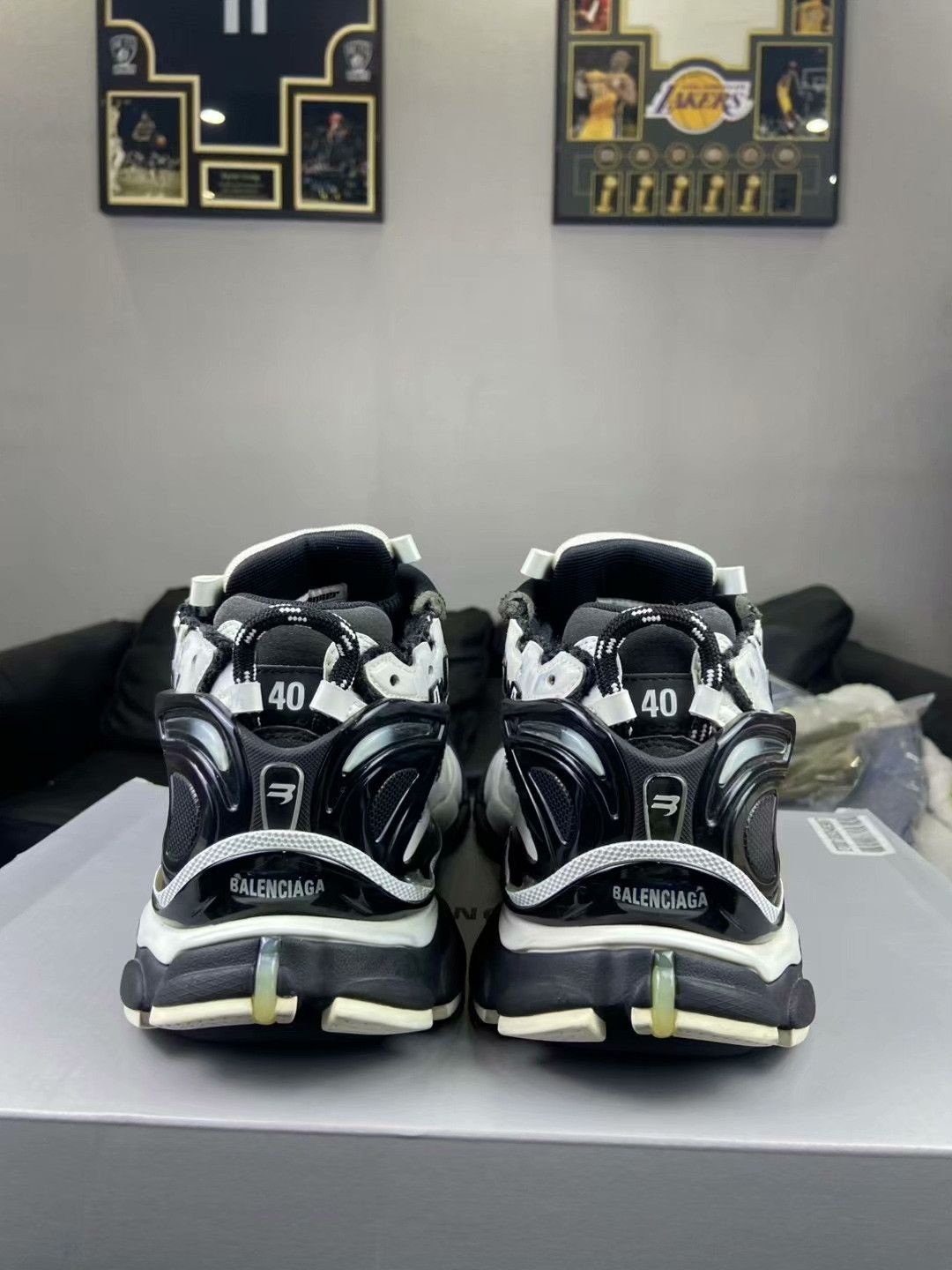 Balenciaga Balenciaga Running Black Lowtop Sneakers 7.5 Men Size US 7.5 / EU 40-41 - 4 Thumbnail