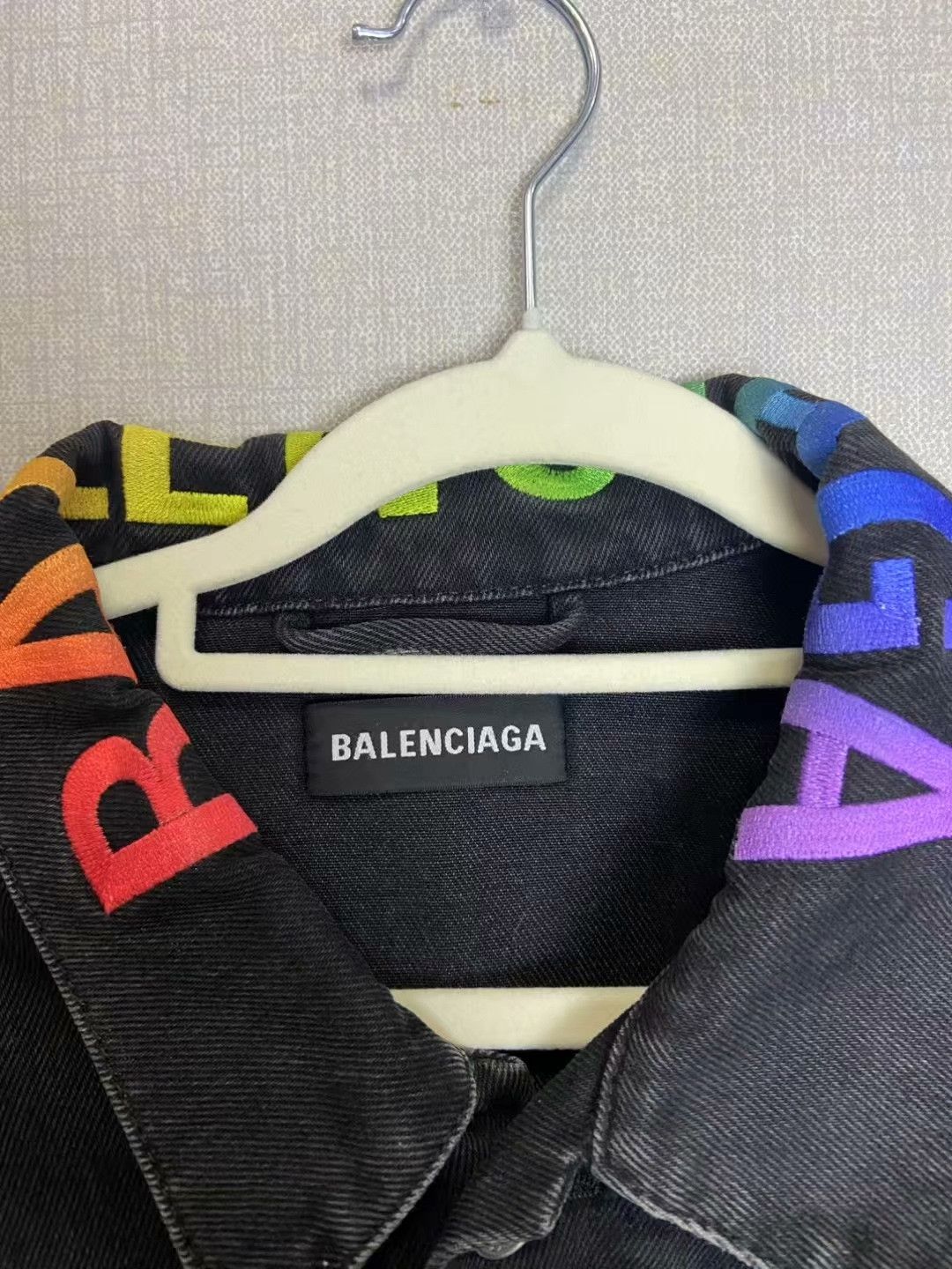 Balenciaga Balenciaga Denim Rainbow Multi Jacket L Women Size L / US 10 / IT 46 - 4 Thumbnail