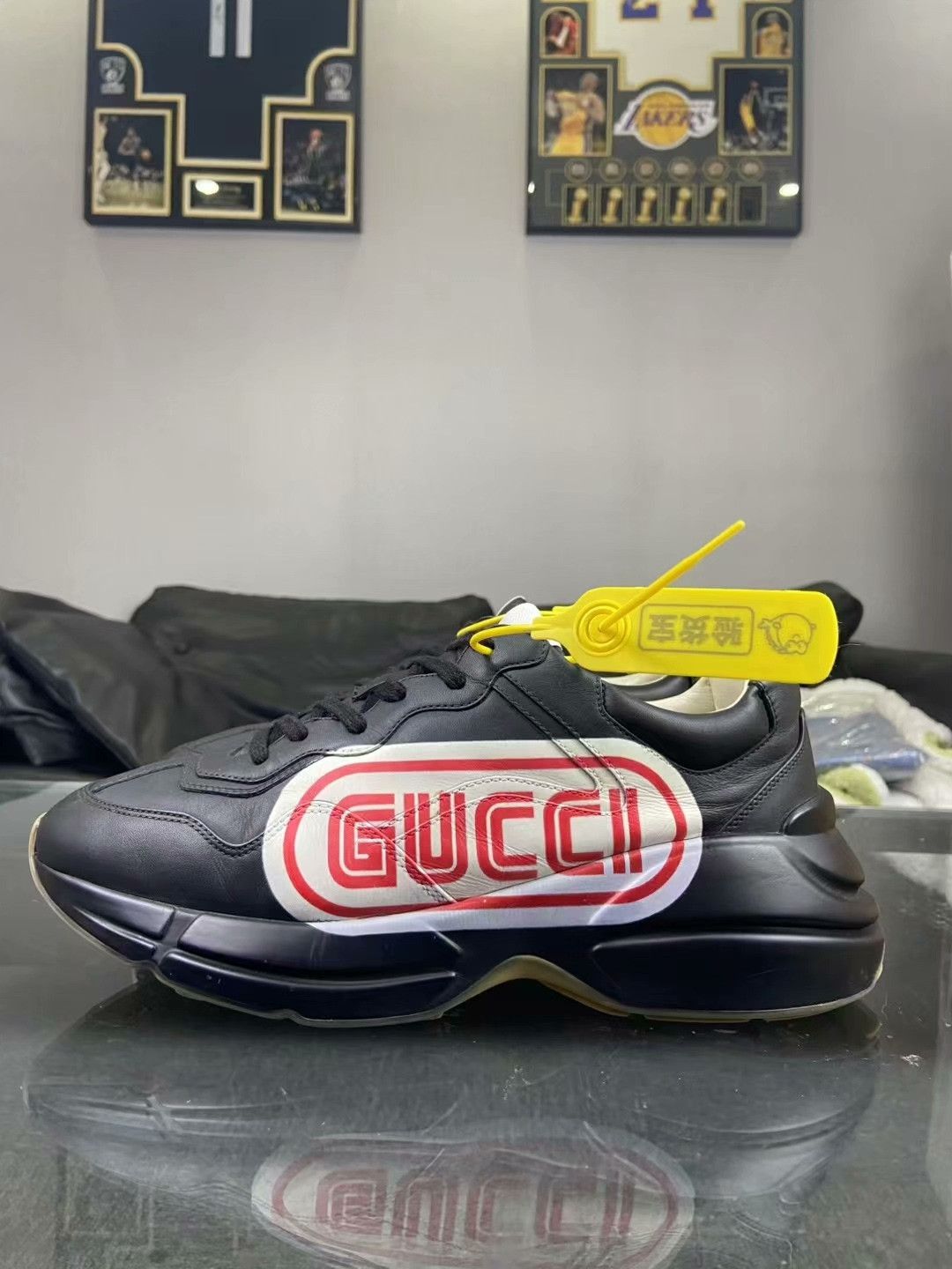 Gucci Gucci Black Hitop Sneakers 9 Men Size US 9 / EU 42 - 3 Thumbnail