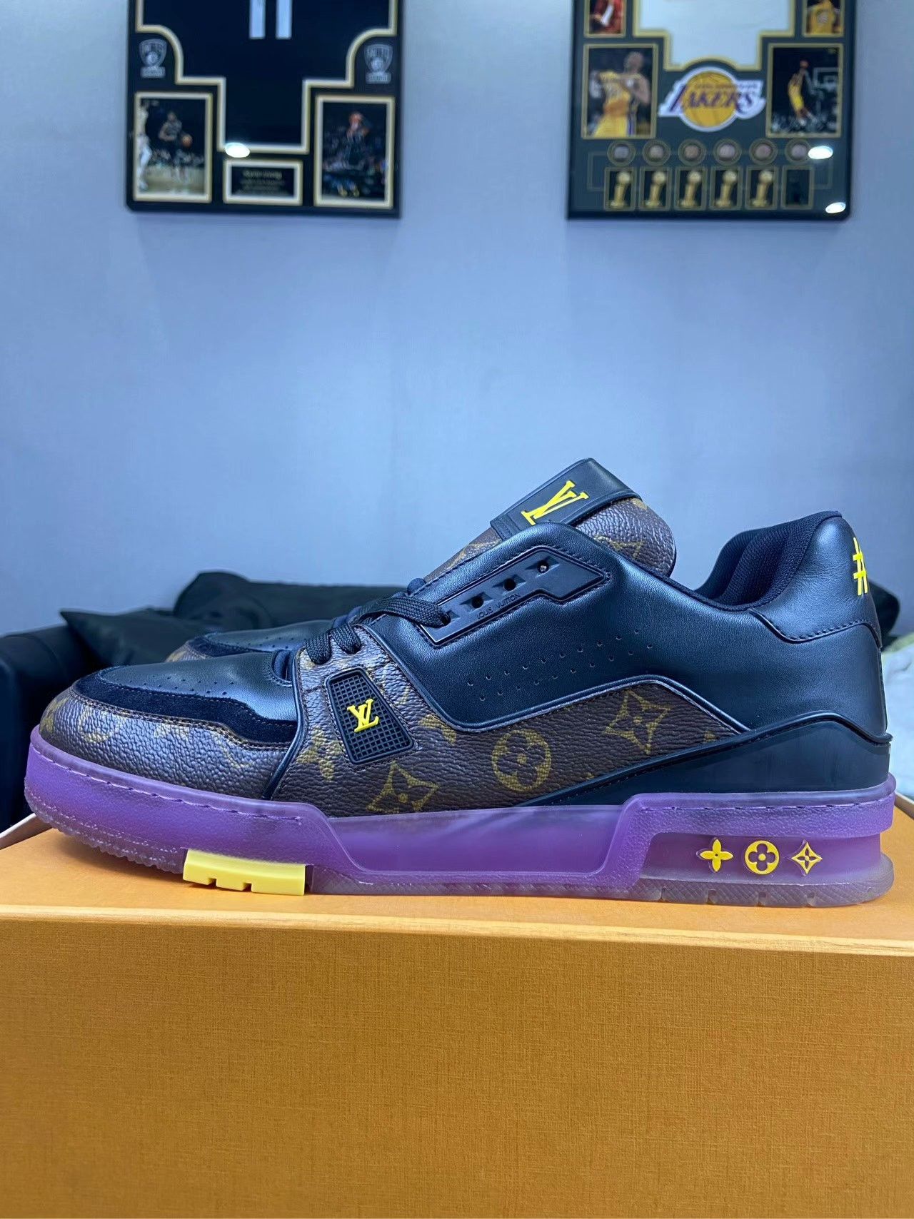 Louis Vuitton Louis Vuitton Training Purple Lowtop Sneakers 10 Men Size US 10 / EU 43 - 7 Thumbnail